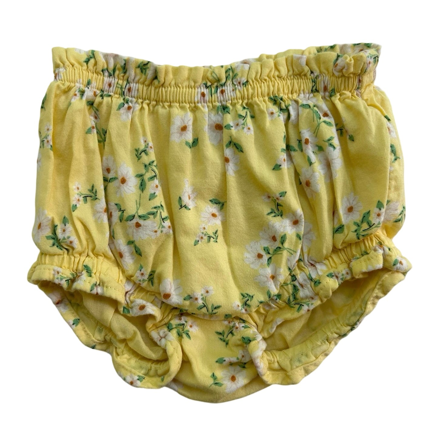 3-6M Baby Girl Old Navy Yellow Ruffle trim Floral Dress w/ Bloomers