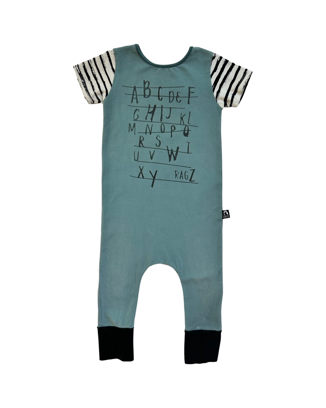 18-24M Baby Boy RAGS to Raches ABCs Alphabet Romper