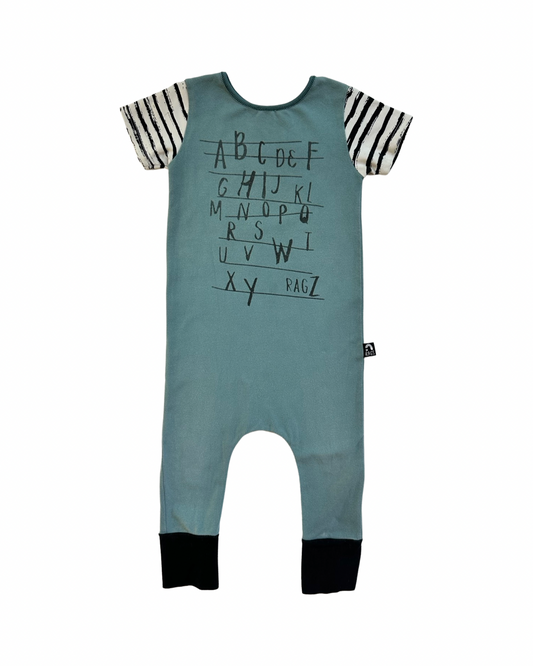 18-24M Baby Boy RAGS to Raches ABCs Alphabet Romper