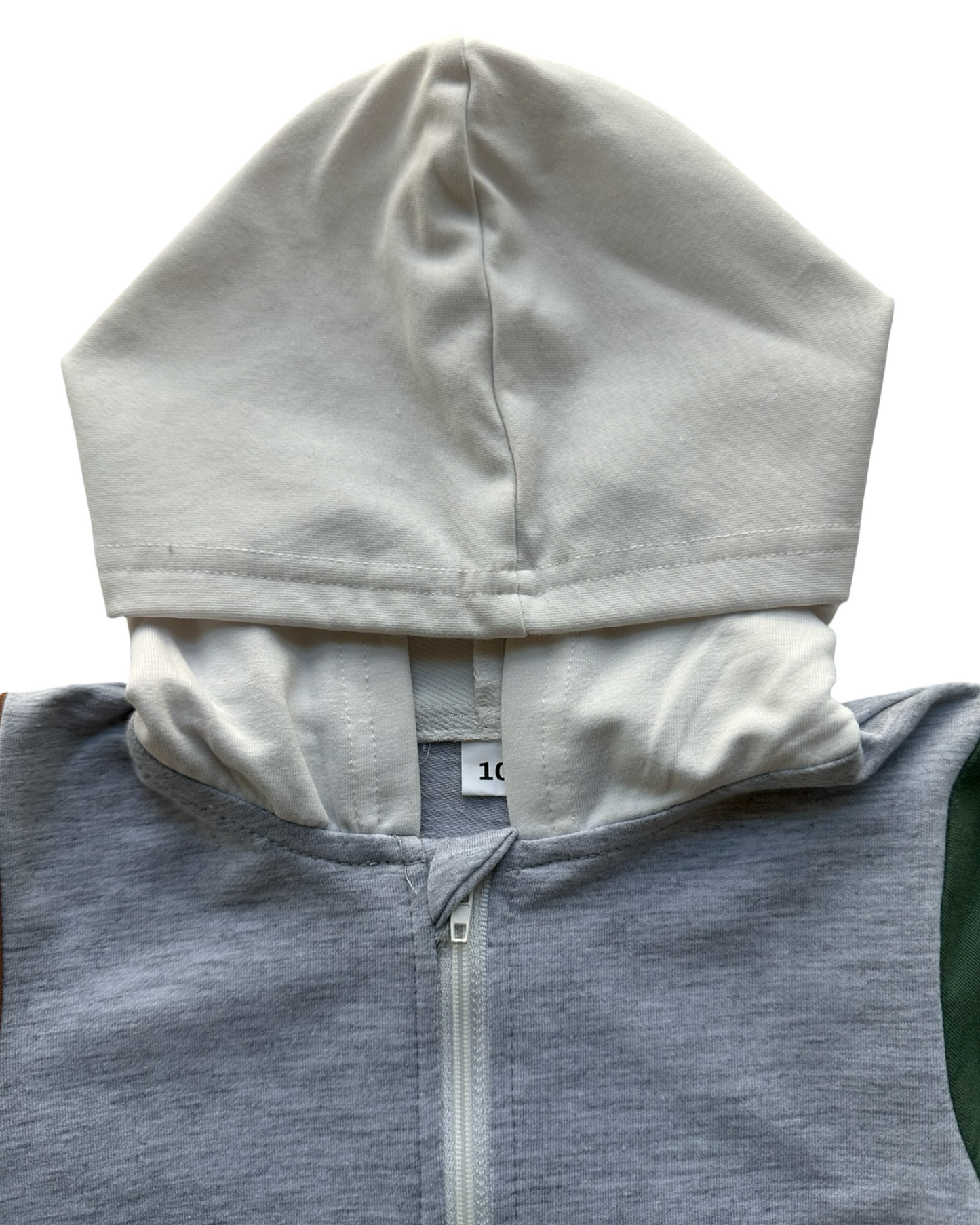 100/CM 18M - 24M Baby Boy Long Sleeve Hooded Jumpsuit Zipper Romper Front Pocket