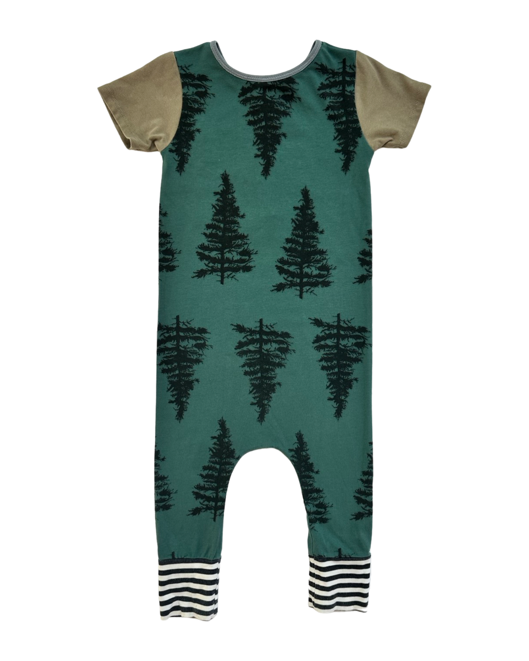 18-24M Baby Boy RAGS to Raches Green Evergreen Trees Romper