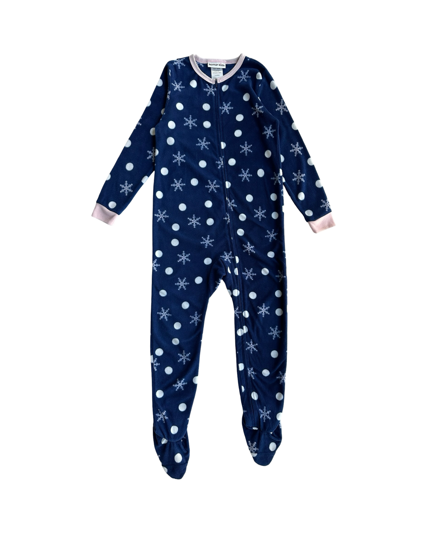 S (6/6X) Toddler Girls Komar Kids Fleece Long Sleeve, Zipper- Front Pajama