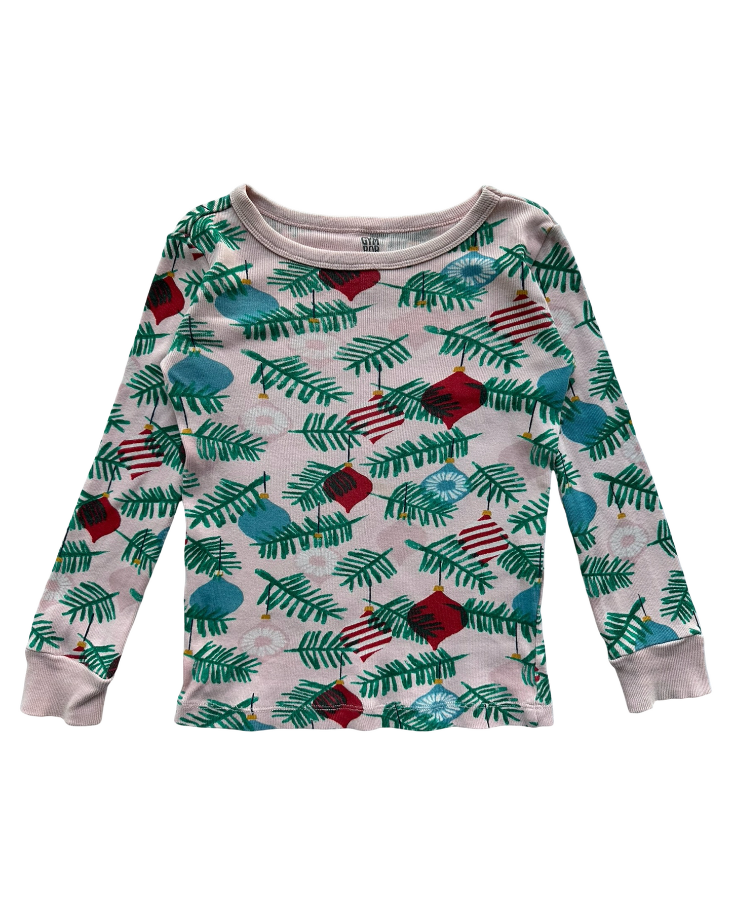4T Toddler Girls Gymboree Holiday Print Christmas Pajamas 2 Pieces Set.