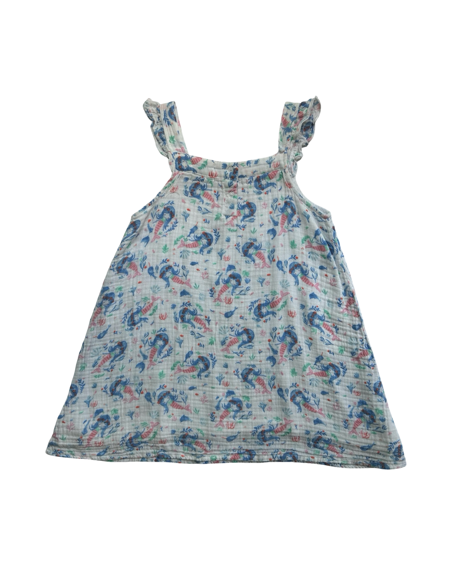 Toddler Girl Angel Dear Colorful Mermaid Dress.