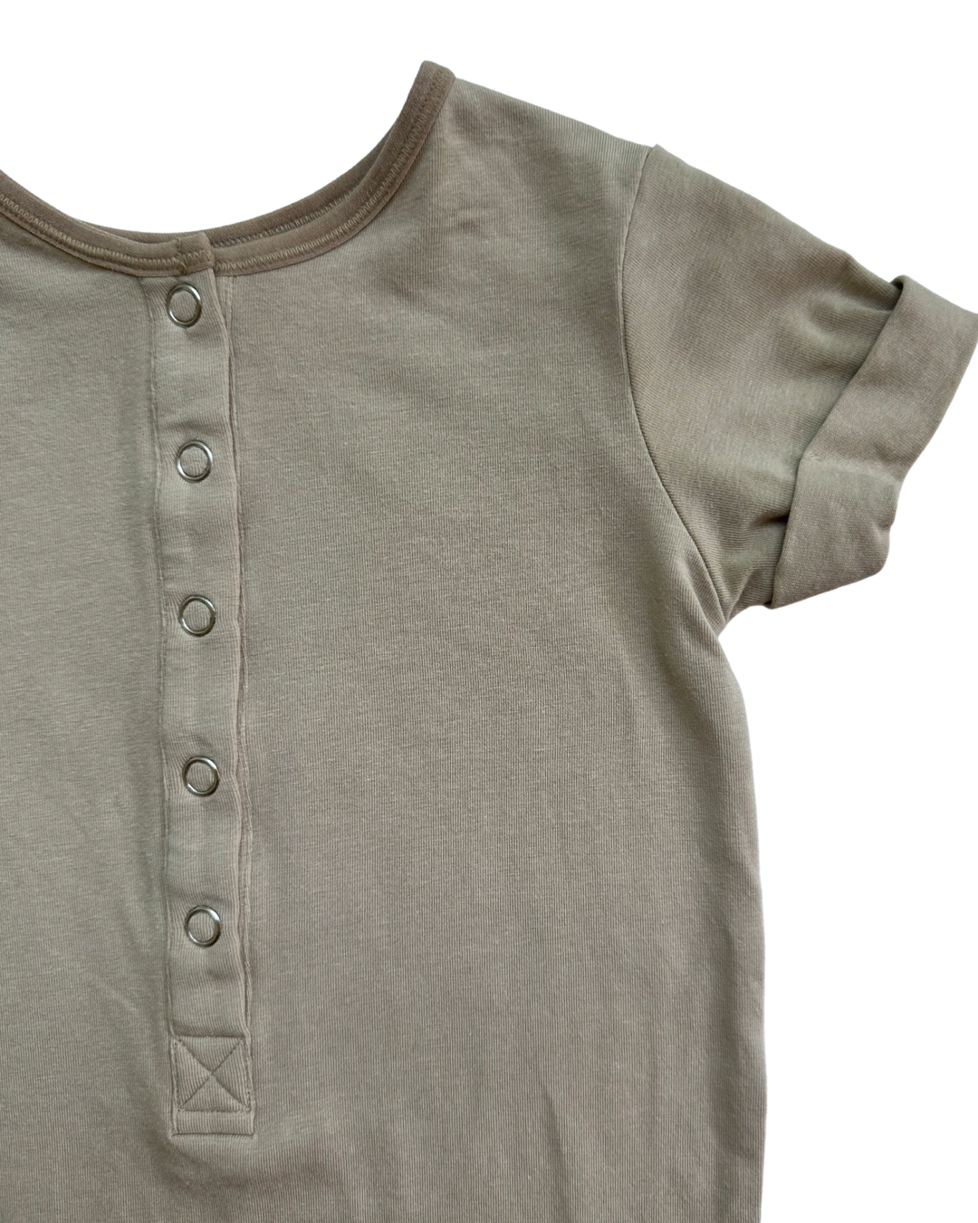 2T Toddler Boy / Girl Tan Sand RAGS to Raches Essentials Shortie Romper