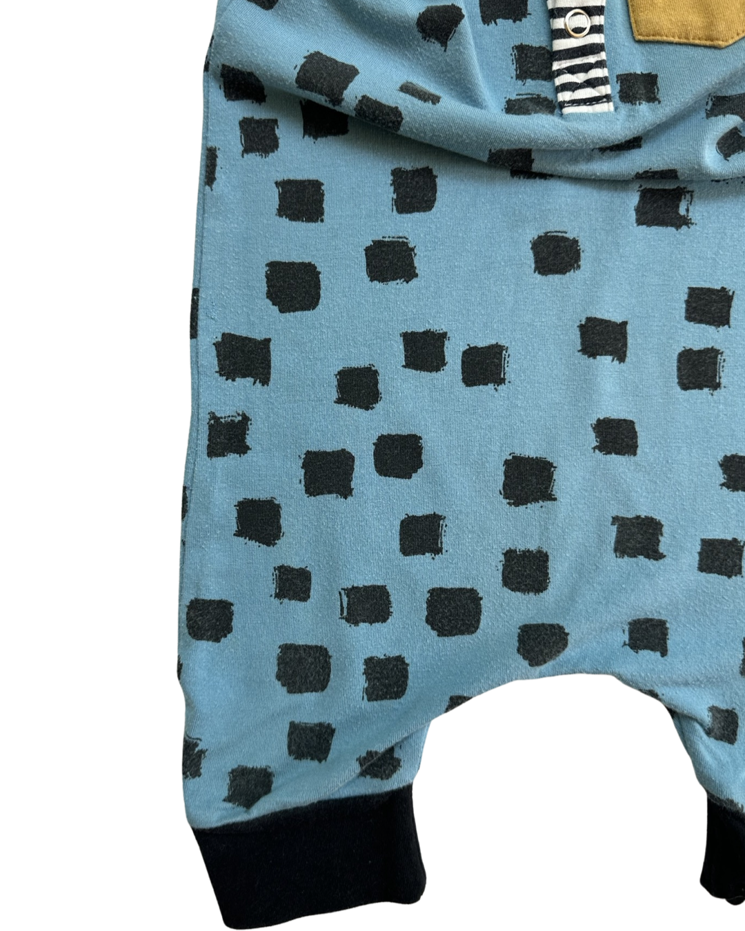 18-24M Baby Boy / Girl RAGS to Raches Blue / Black Tank Shortie Romper