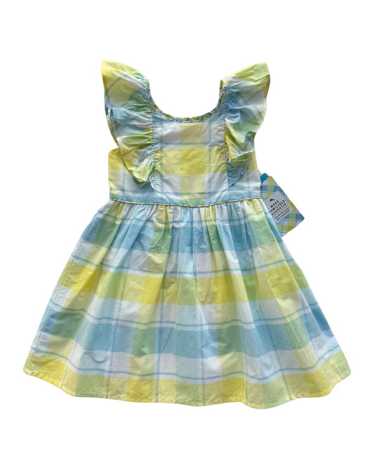 3T Toddler Girl Tommy Bahama Blue and Yellow Plaid Spring Easter Dress New