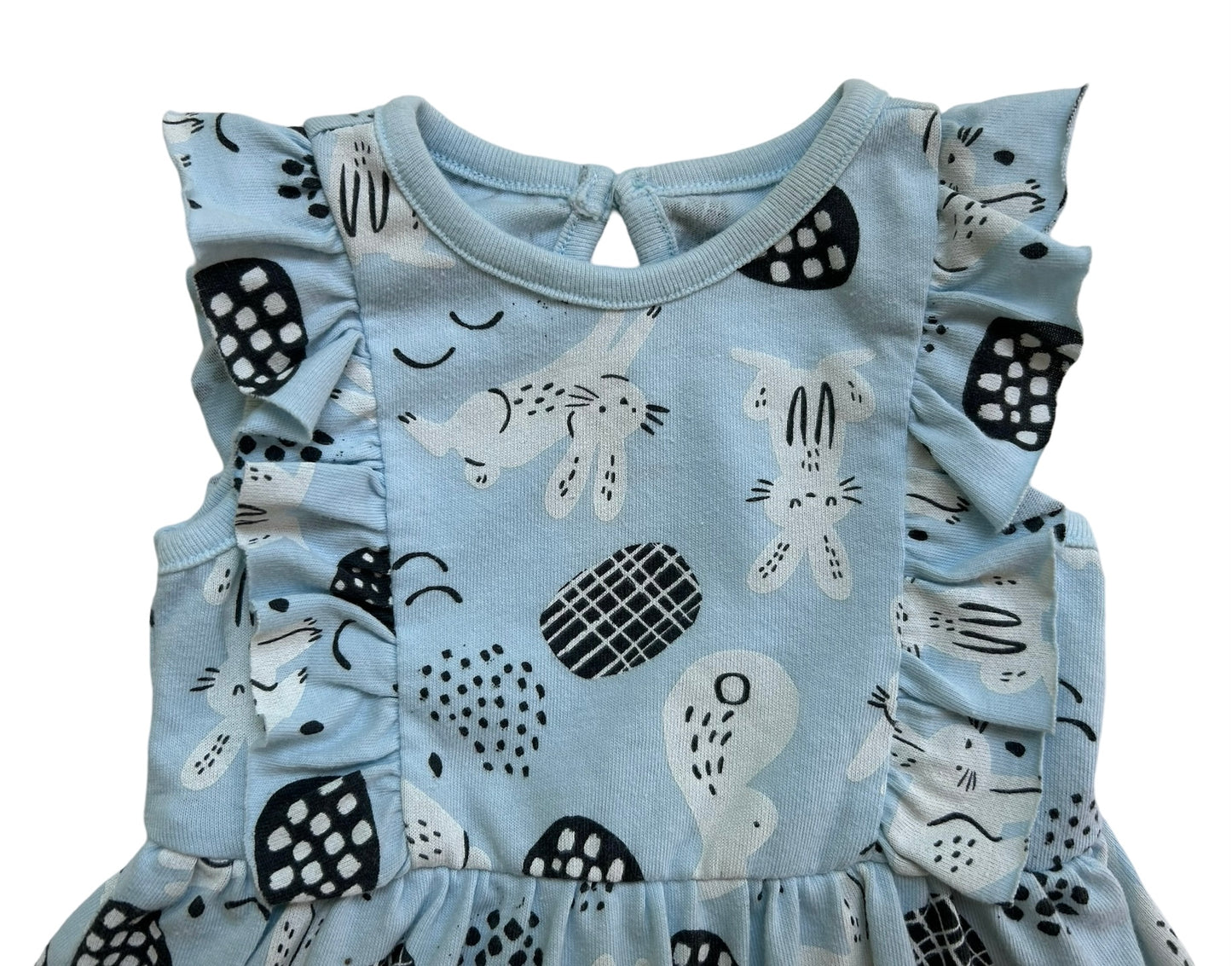 6M - 9M Baby Girl Cat & Jack Easter Bunny Bubble Romper.