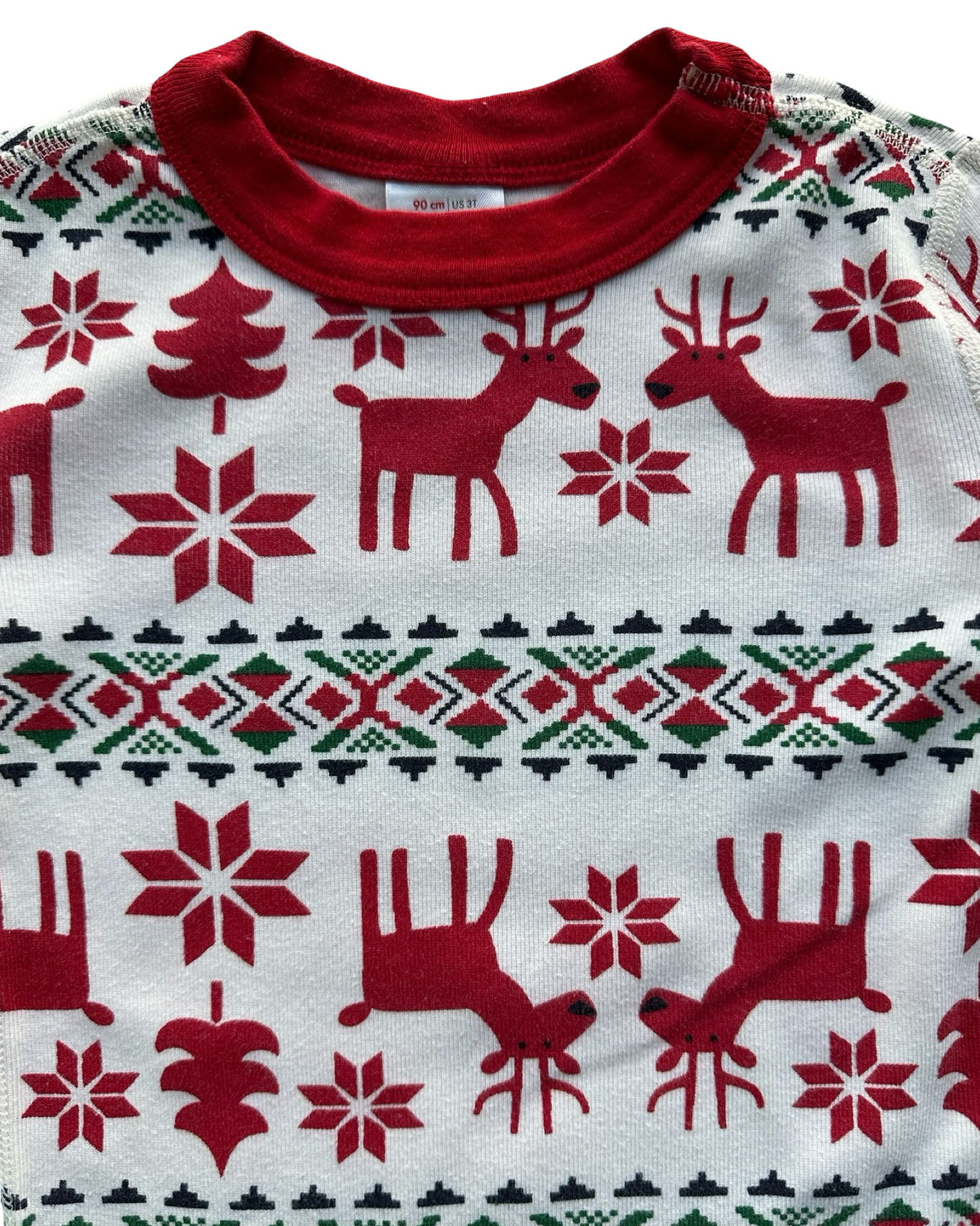 3T Toddler kids (Unisex) Hanna Andersson Dear Dear Organic Cotton Christmas Pjs 2 Pieces Set