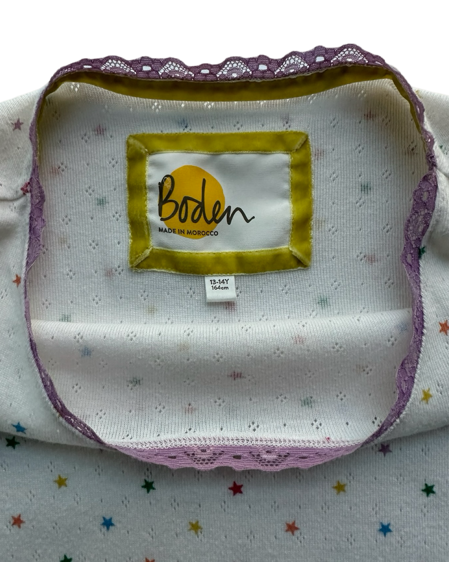 13Y-14Y Youth Girls Boden Long Shirt Polka Dots Pjs.