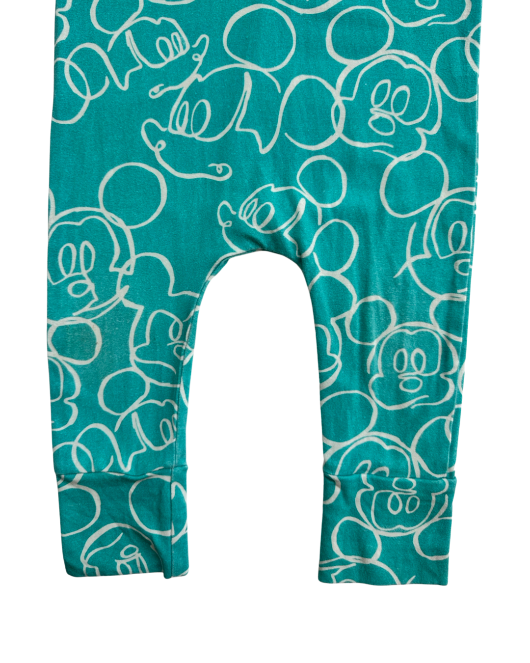 18-24M Baby Boy RAGS to Raches Limited Edition Aqua Disney Mickey Mouse Doodle Romper