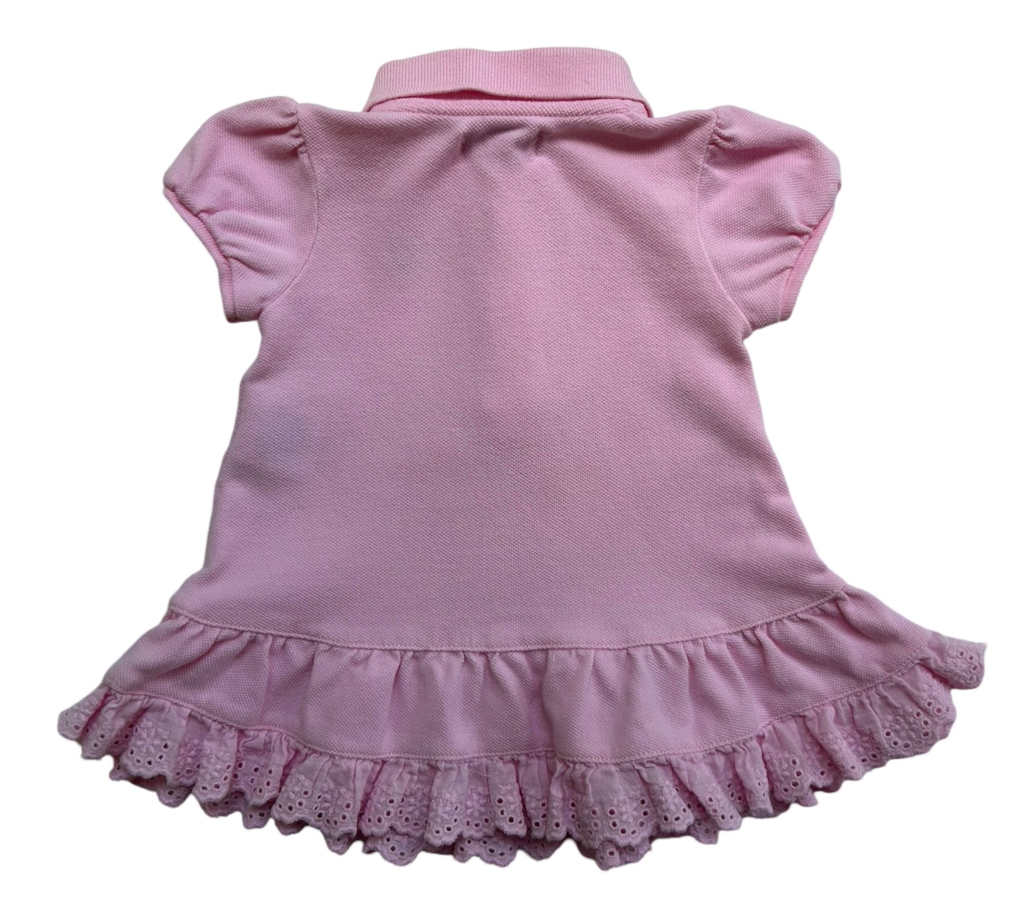 3M Baby Girl Ralph Lauren Pink Pique Knit  Polo Dress