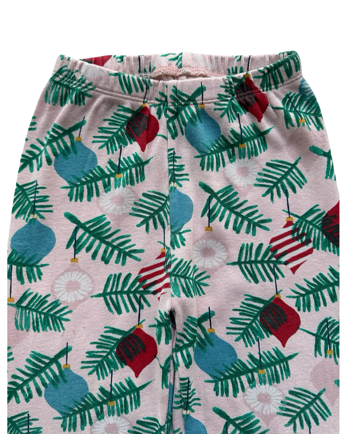 4T Toddler Girls Gymboree Holiday Print Christmas Pajamas 2 Pieces Set.