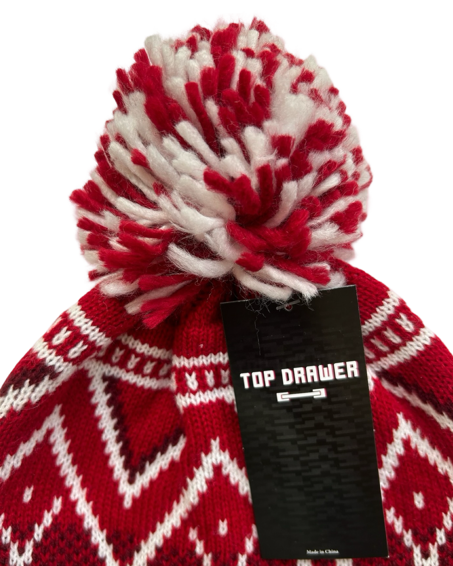 One Size Girls ( 6-12 Years) Top Drawer Pom Pom Beanie NWT.