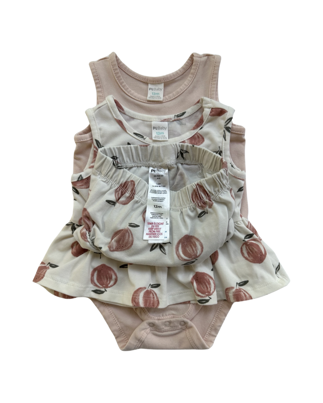 12M Baby Girl PL Baby Peaches 3pc Set