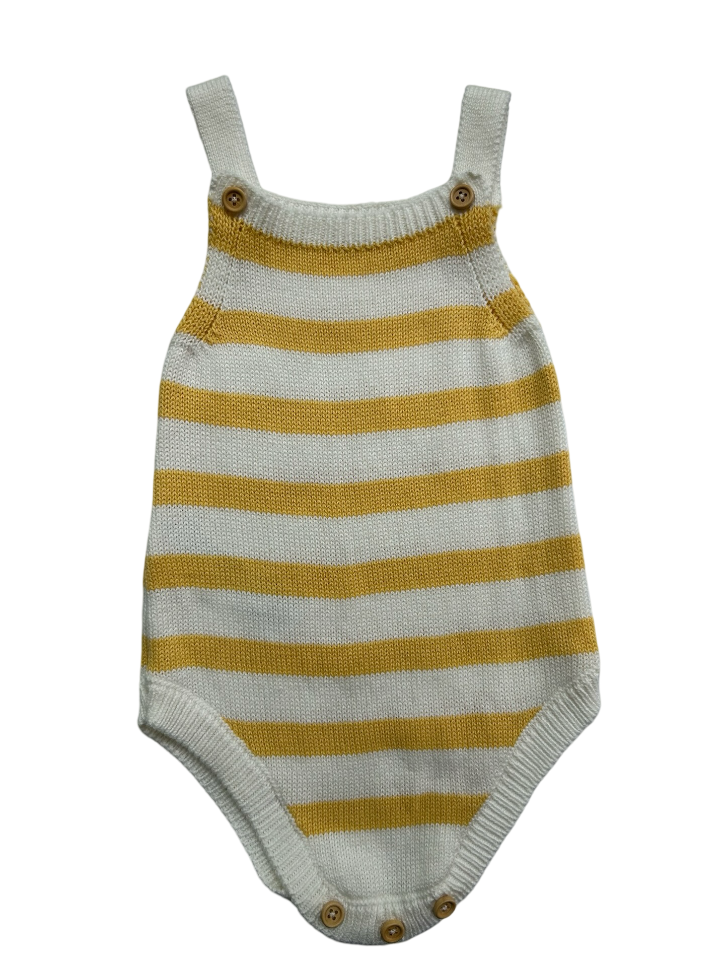 6M-9M MANGO Baby’s Cotton-Knit Jumpsuit Striped.