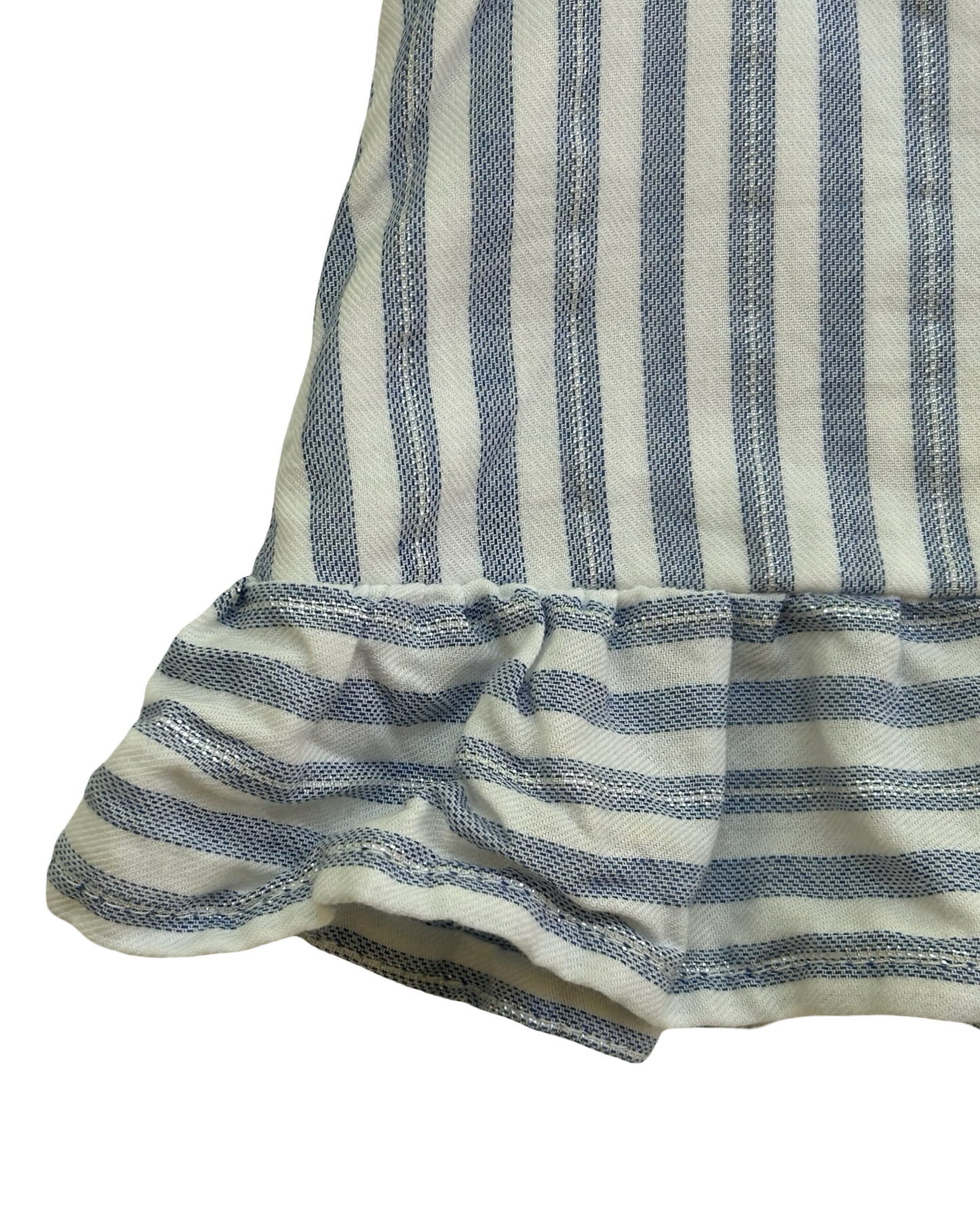 6M-9M Baby Girls Cat & Jack Baby Striped, Ruffled Top / Bloomers 2 Piece Set.