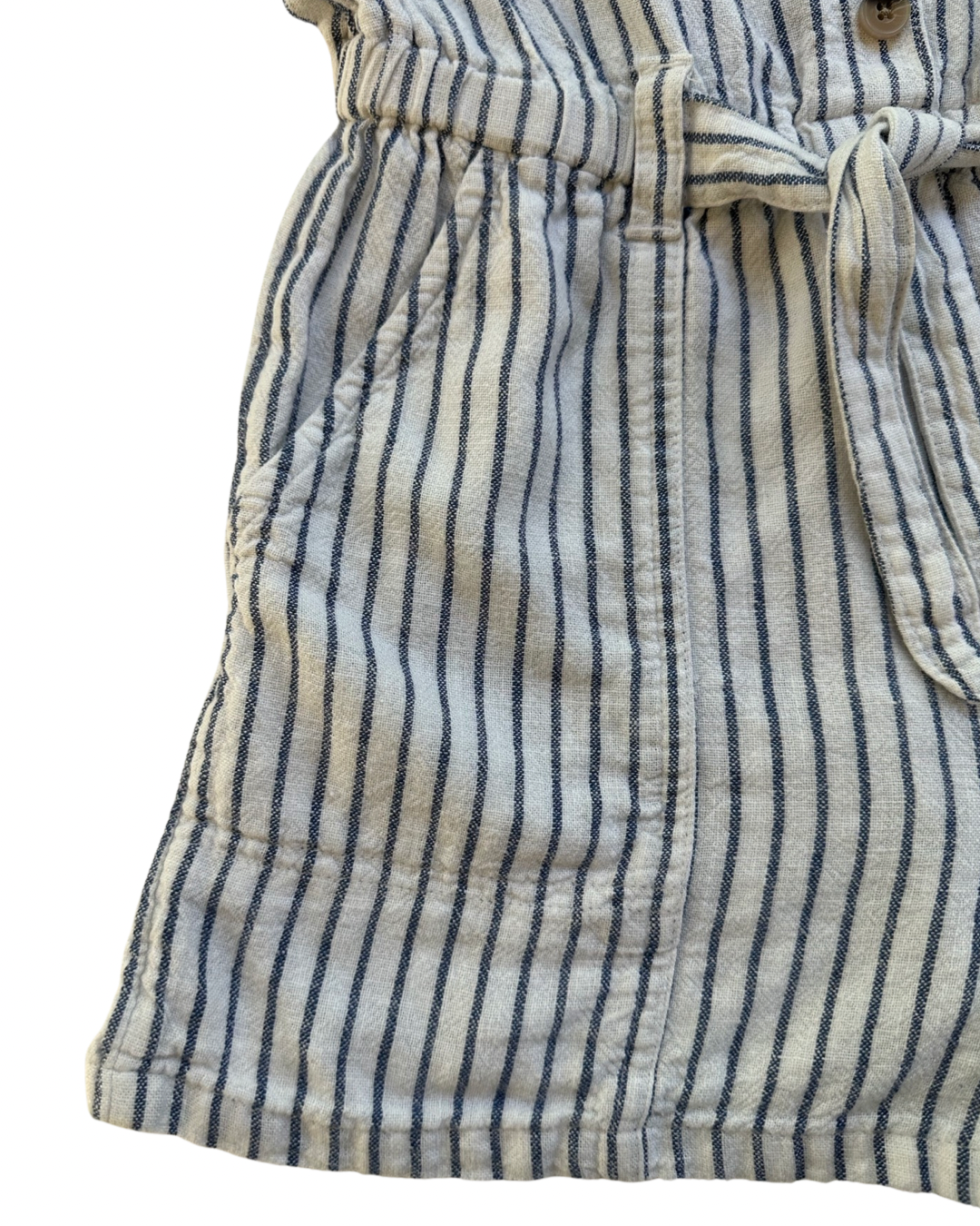 Youth Girls Size Medium (8Y) Old Navy Blue Striped Tank Romper