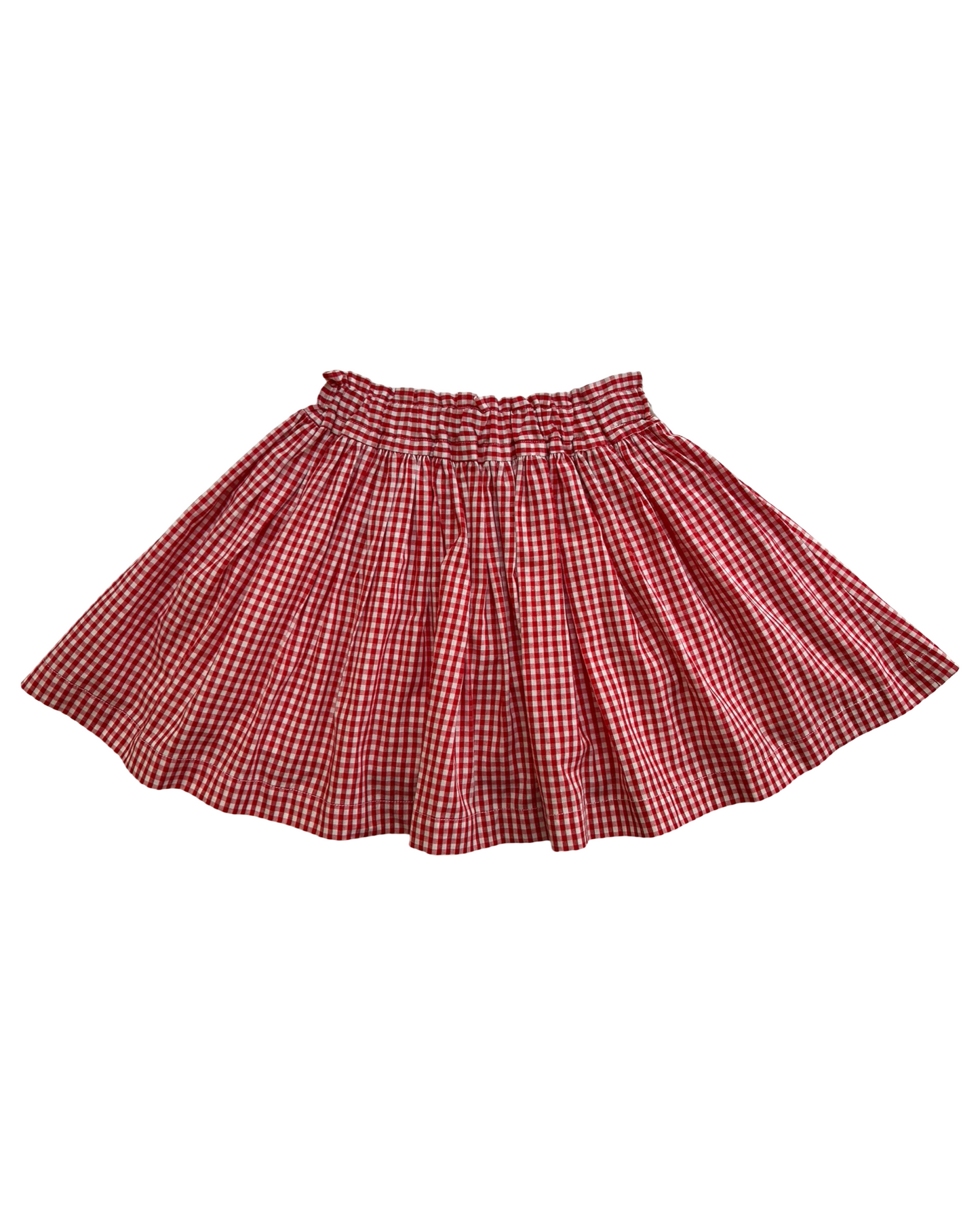 4T Toddler Girls Boutique Checkered Skirt With A White Bow And Bottoms On The Waistband