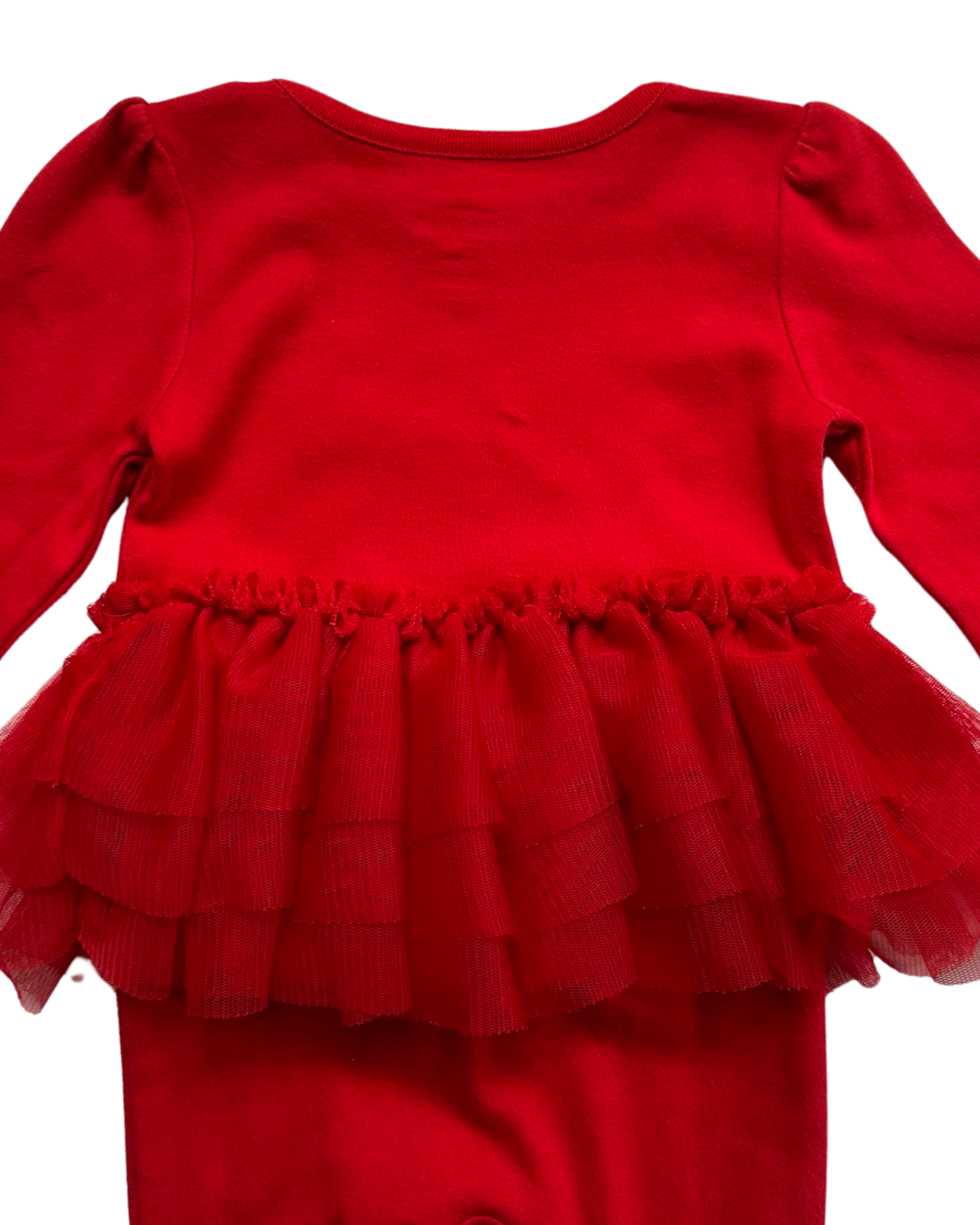 0-3M Baby Girl Red Loved Cat & Jack Onesie Tutu Romper