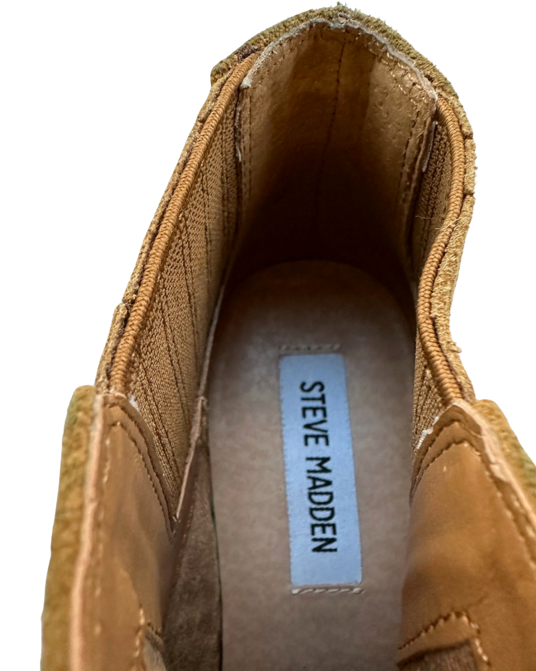 Steve Madden Womens Size 6.5 Brown Leather Tinker Booties Tan Cognac Color