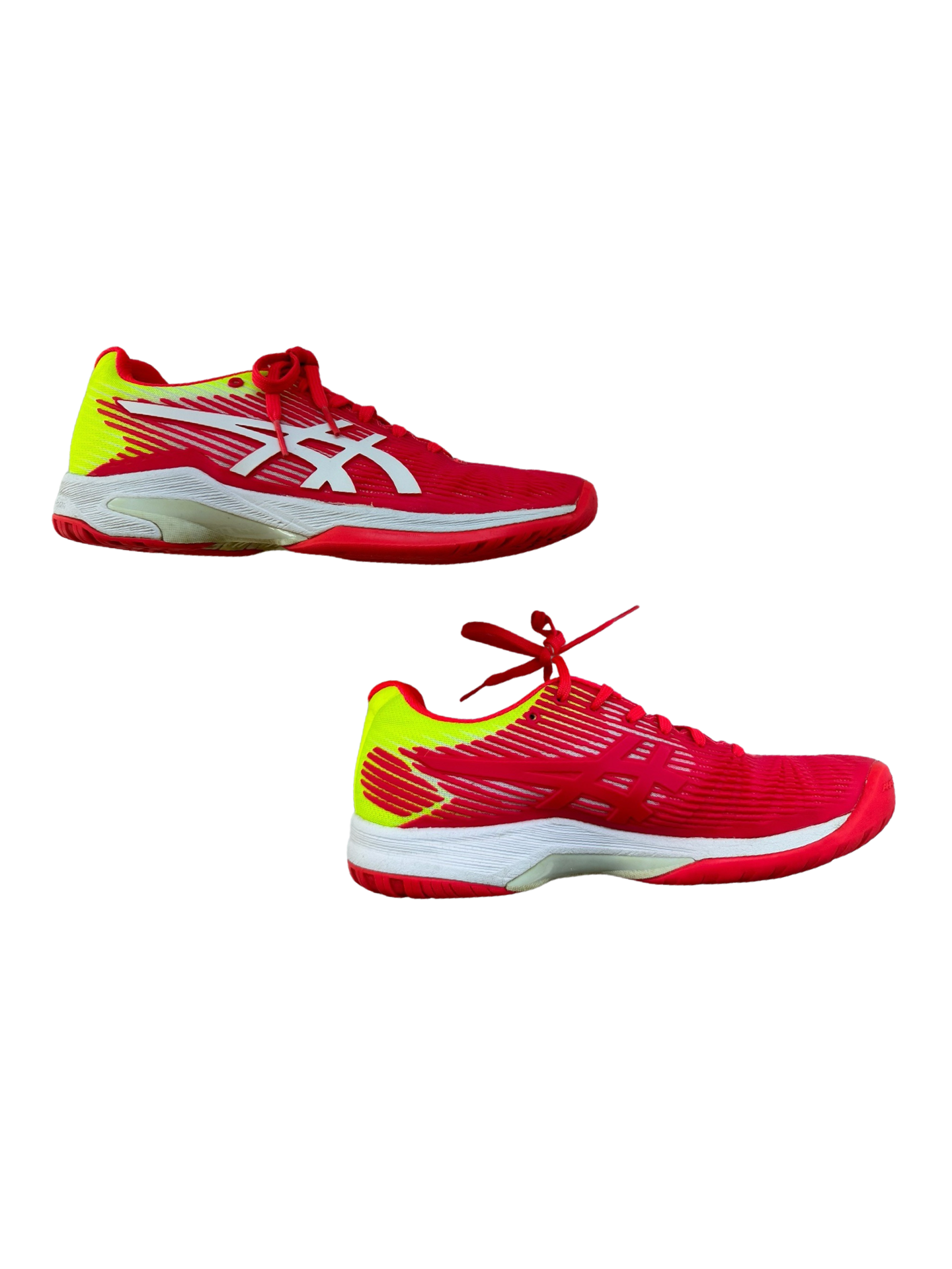 Asics Women's size 8.5 Solution Speed FF Laser Pink / Yellow Running Shoes