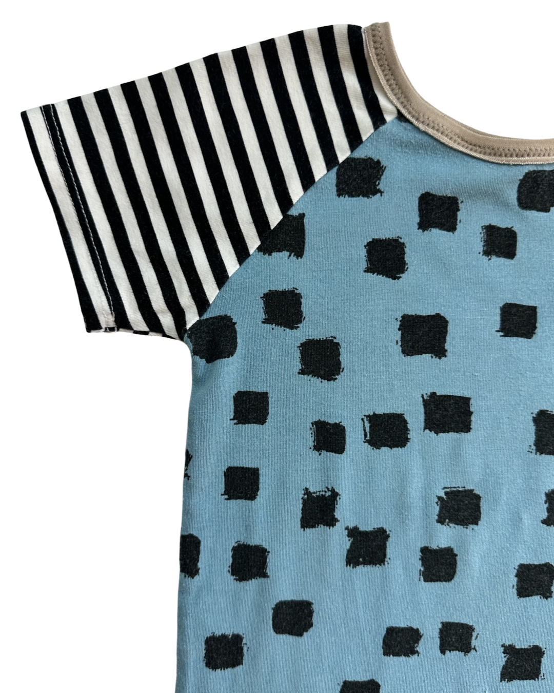 18-24M Baby Boy RAGS to Raches Blue & Black Shortie Romper