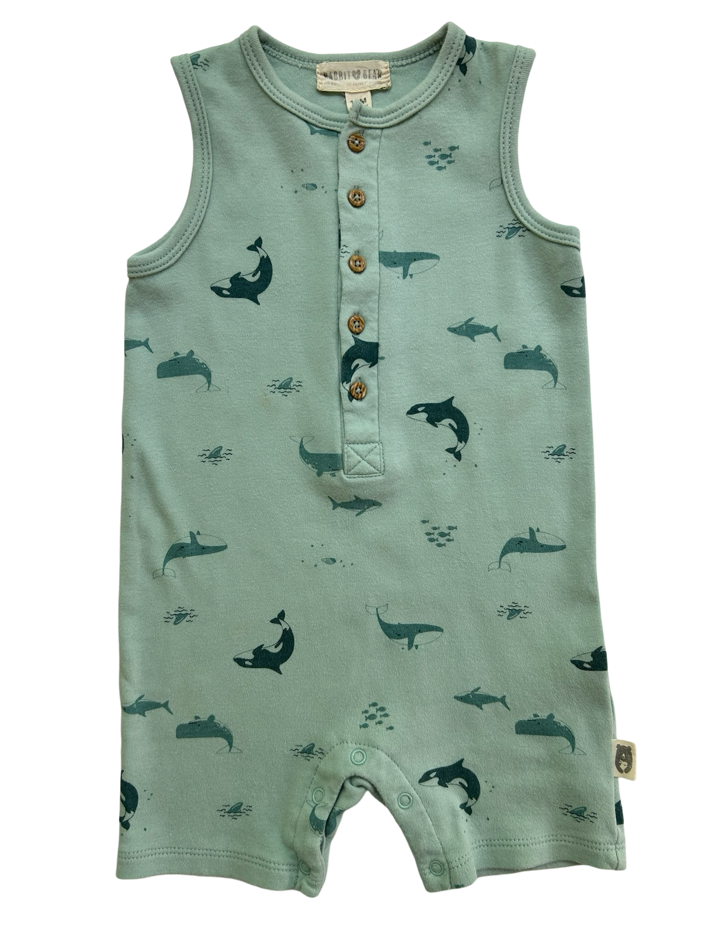 18M Baby Boys Rabbit Bear Sleeveless Shark 🦈 Romper