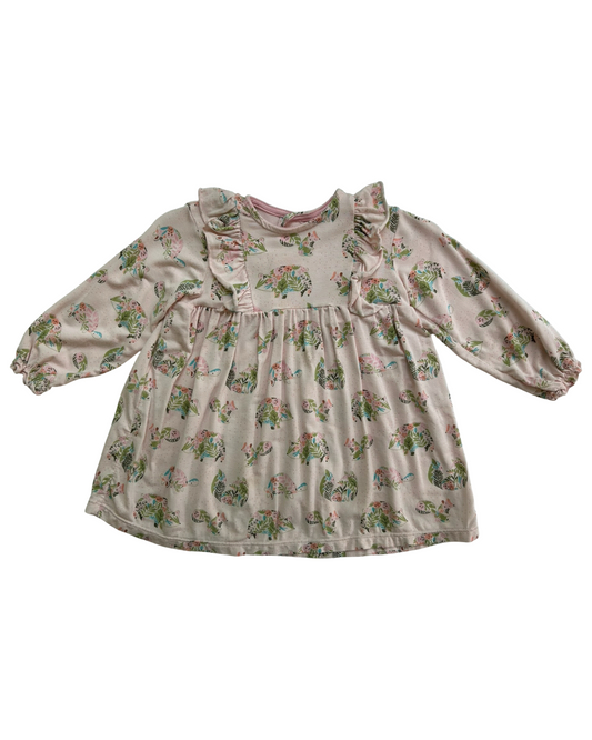 6M-9M Baby Girls Magnetic Me Floral Squirrel Dress.