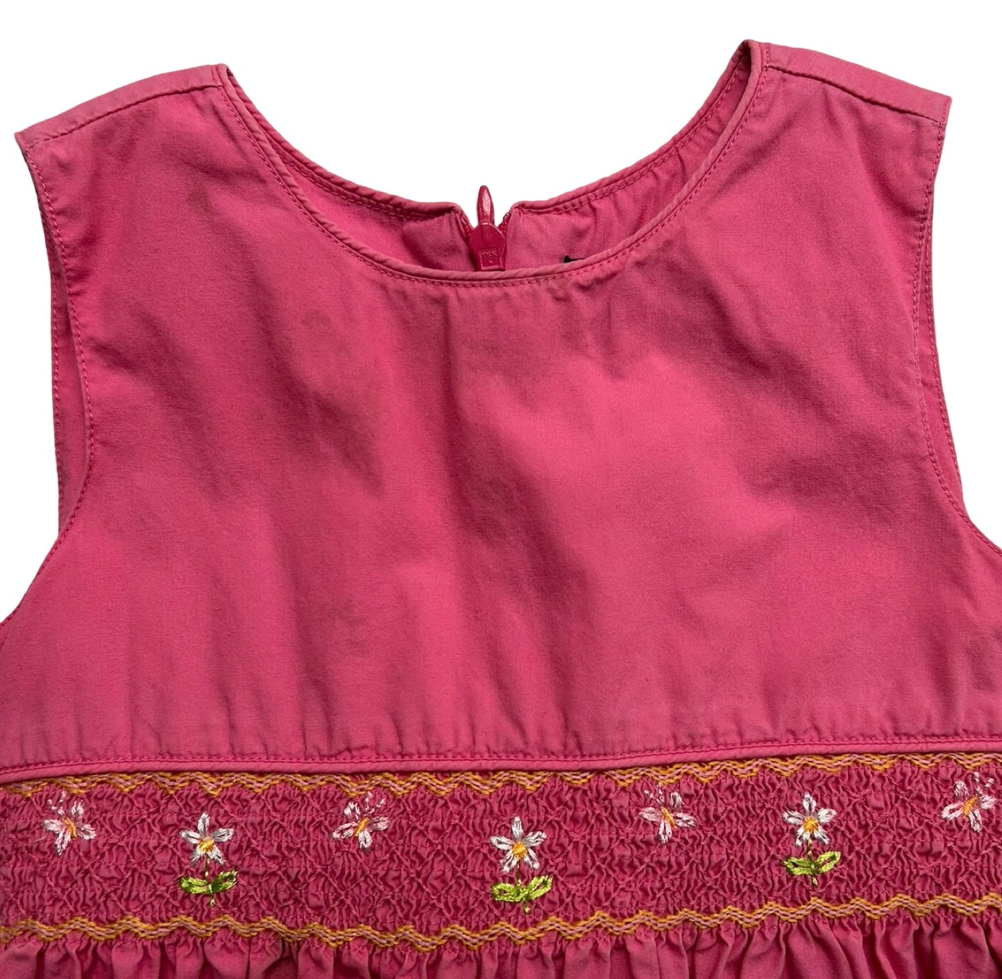 2T Toddler Girls Lands’ End Embroidered Sleeveless Dress