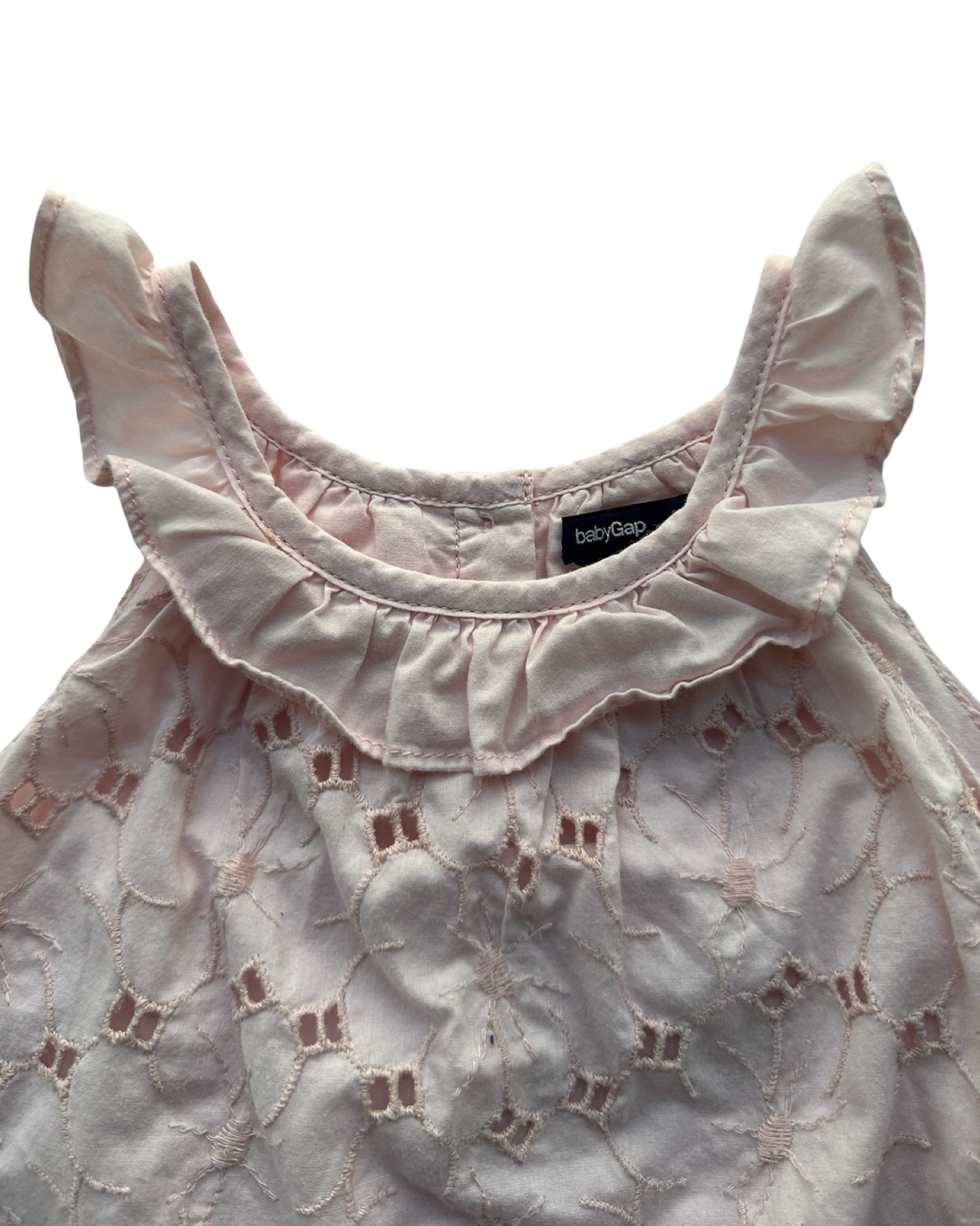 12M-18M Baby Girl Baby Gap Eyelet Romper One Piece.