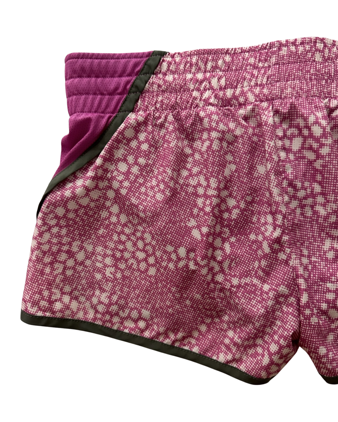 Women’s Size Small Pink/ Purple / White Nike Dri-Fit Pixel Graphic Athletic Running Shorts