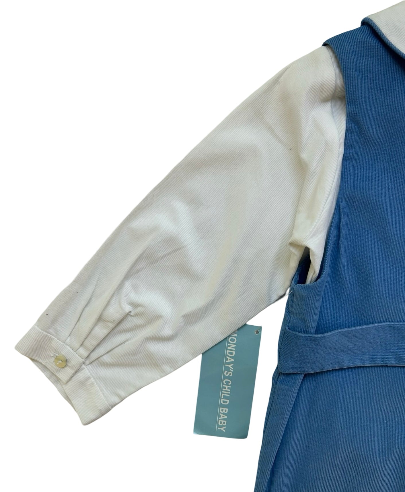 4T Monday’s Child Baby Overall has Christmas Snowman, With White Shirt.