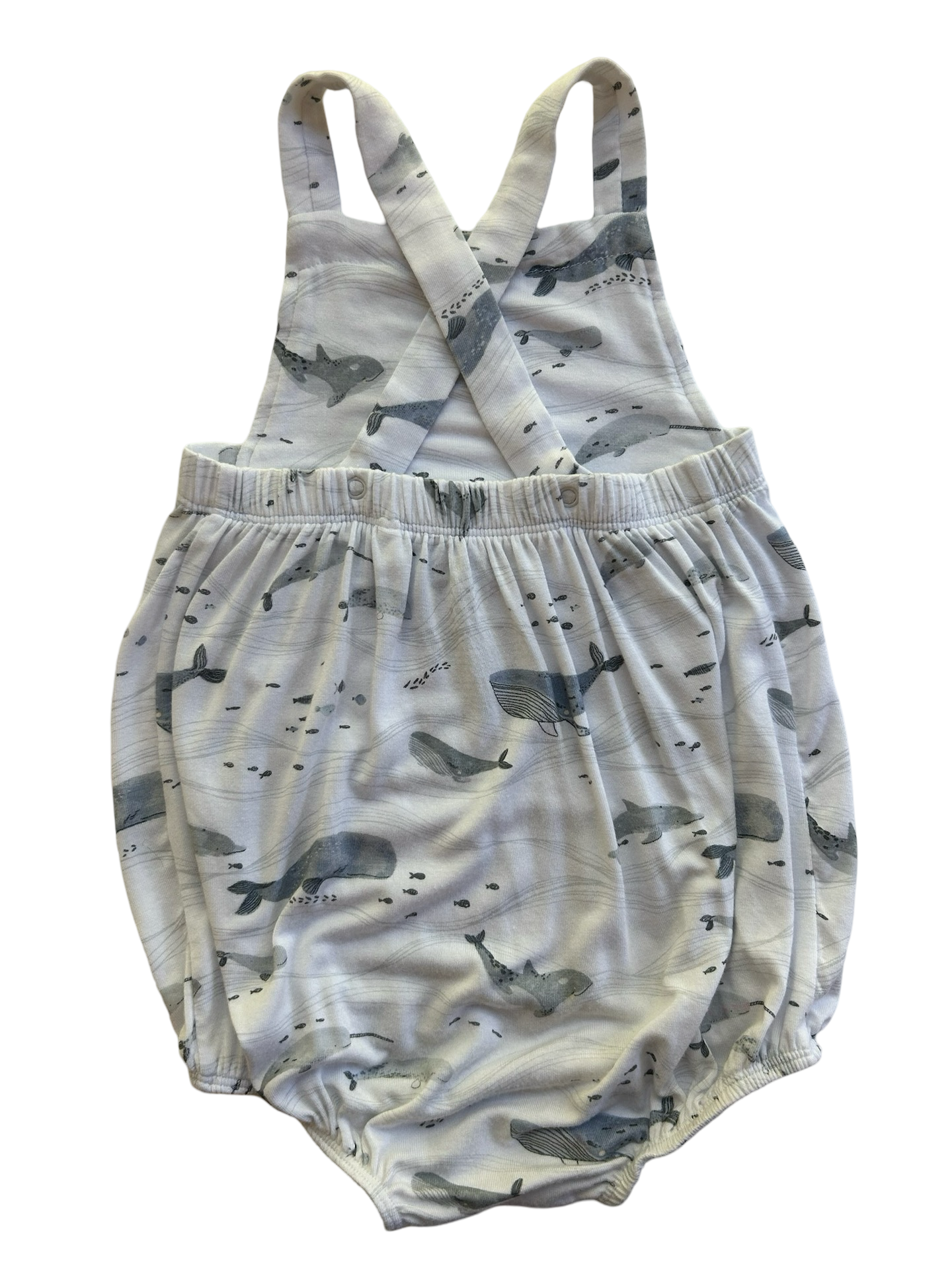 12M-18M Baby Boy Angel Dear Whale Bamboo Romper