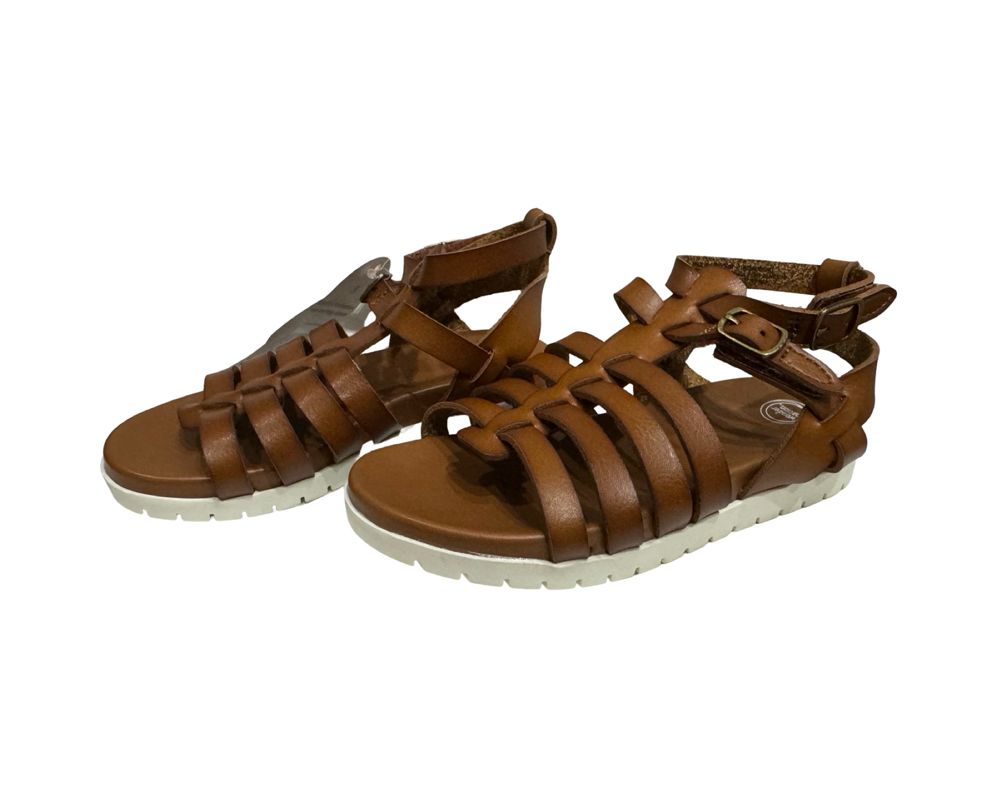 9C Toddler Girl WonderNation Brown Gladiator Sandals NWT