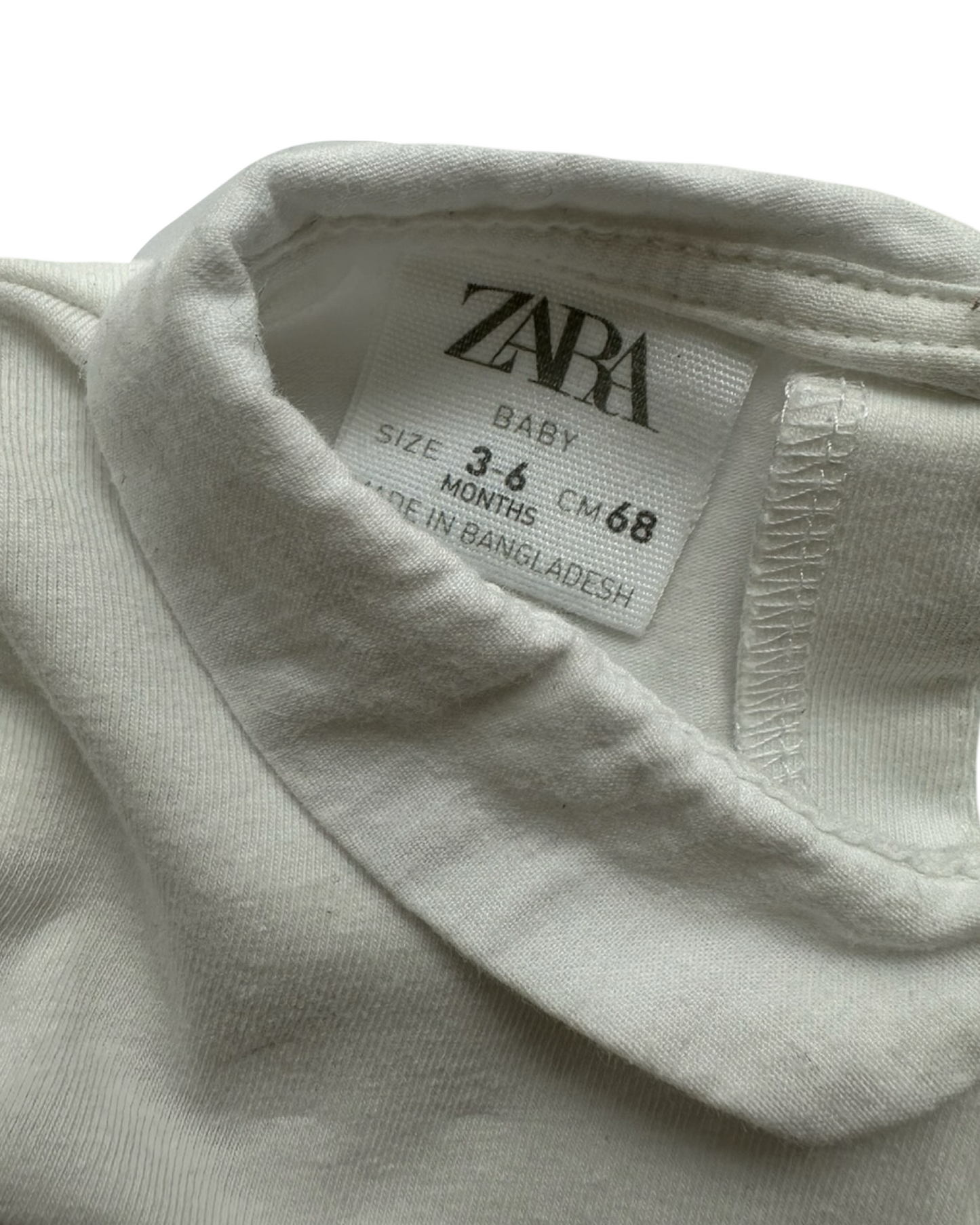 3M-6M Baby Girls Zara Baby Long Sleeve Cotton Shirt.