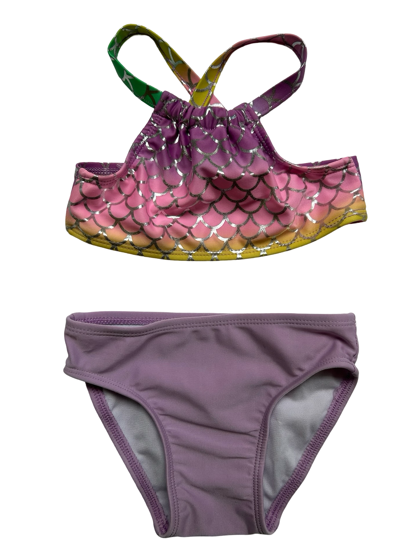 18M Baby Girl Cat & Jack Adorable Mermaid Swim Set 3 Pieces.