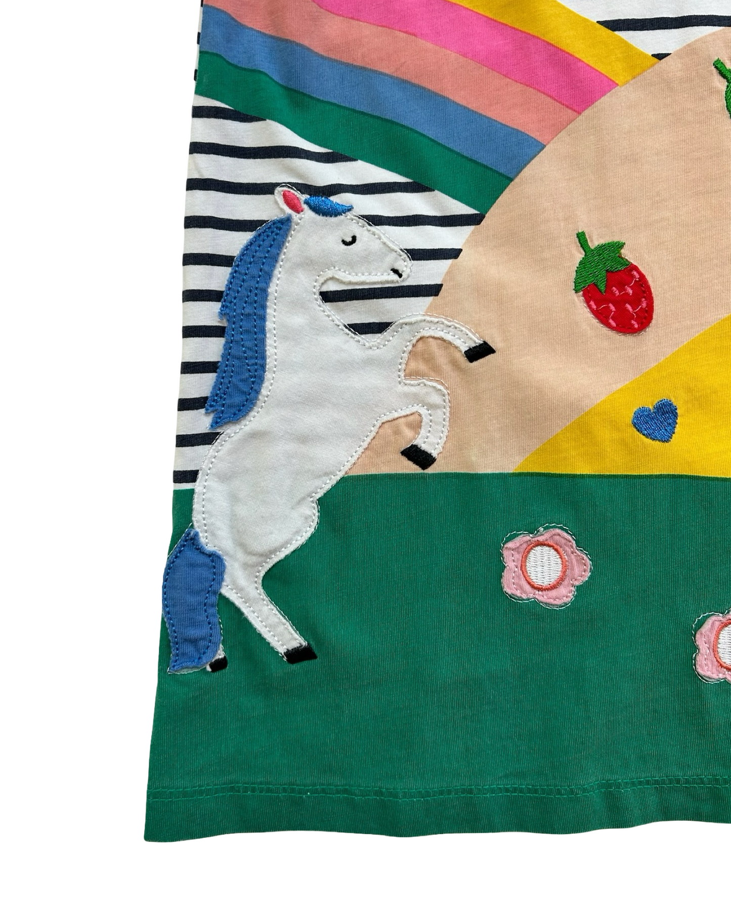 4T Toddler Girls Boutique Rainbow 🌈 Unicorn 🦄 Long Sleeve Dress.