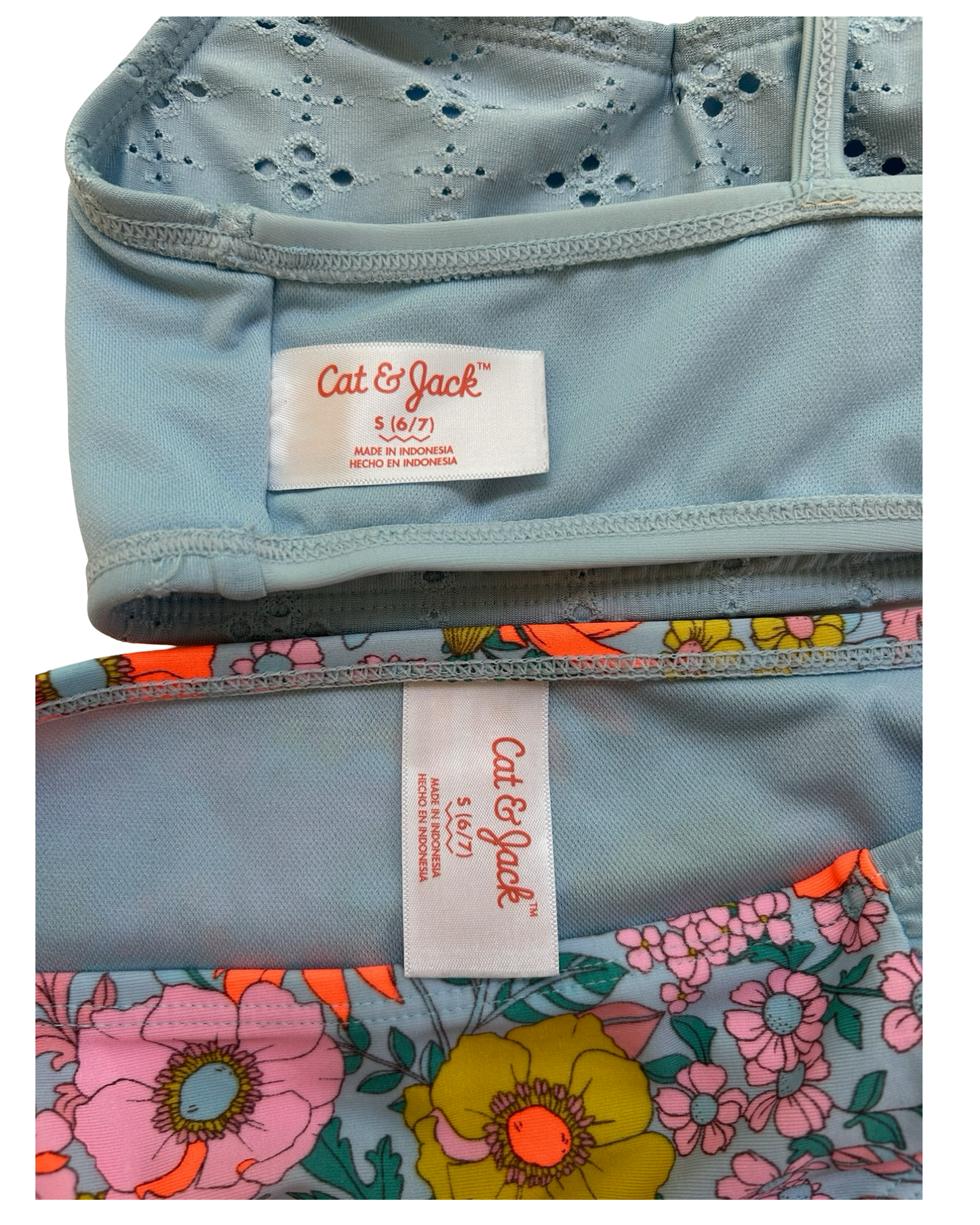 S 6T-7T Toddlers Girls Wildflowers Fun Bikini Set 2 - Pieces.