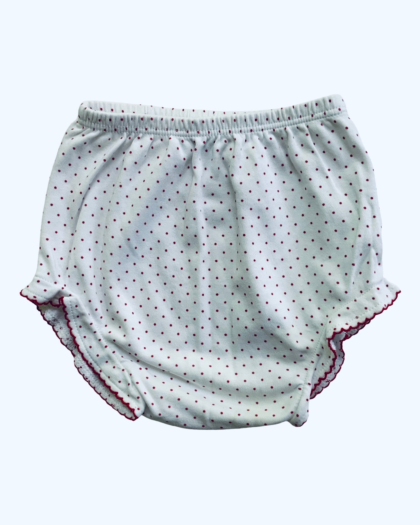 9M Baby Girls Kissy Kissy First Christmas Diaper Cover Polka Dots.