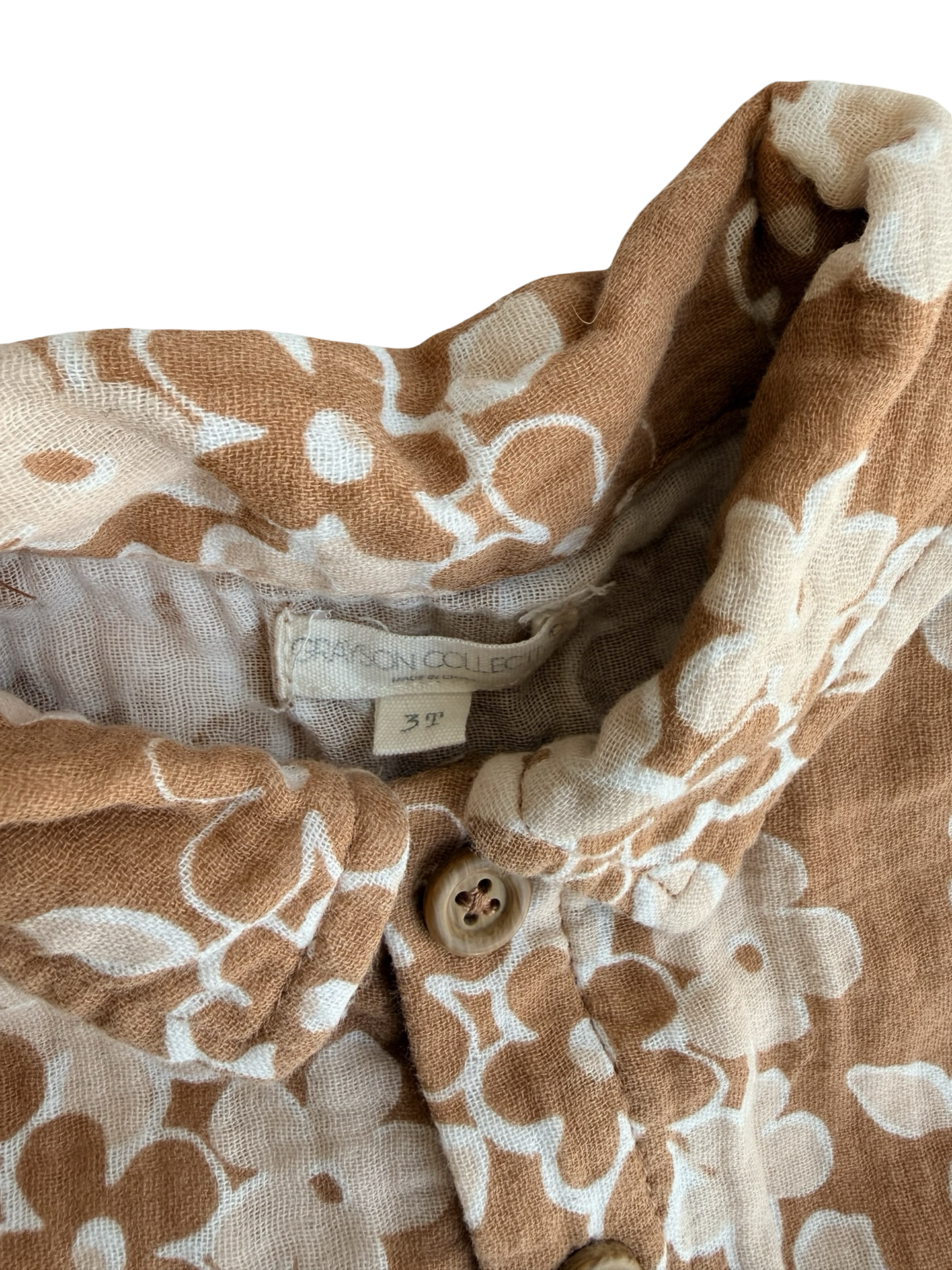 3T Toddler Girl Grayson Mini Collection Tan Floral Romper