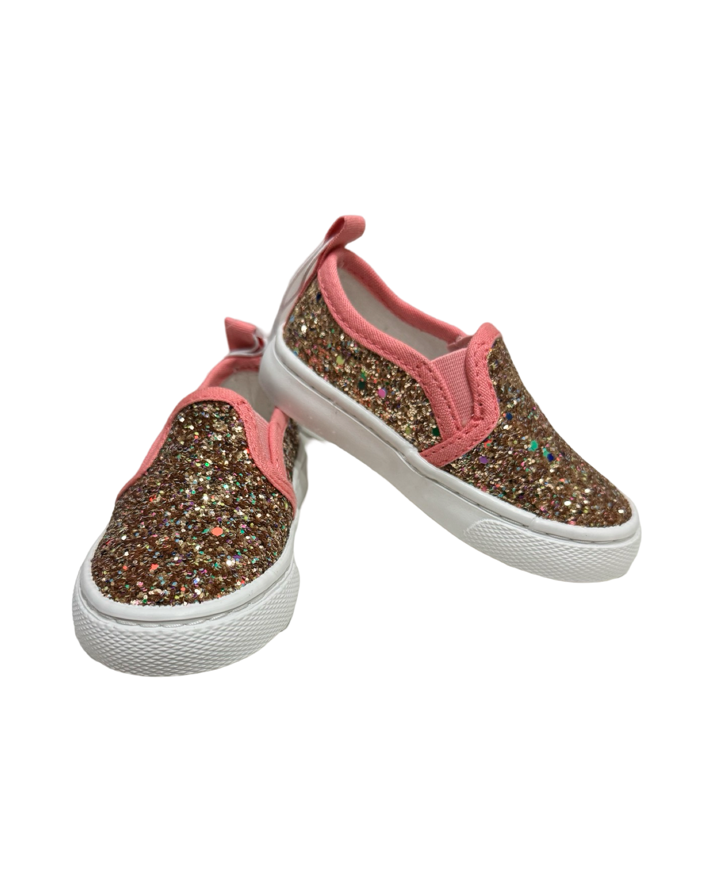5C Toddler Girl Rose Gold & Pink Cat & Jack Madigan Sneaker Slip On Shoes