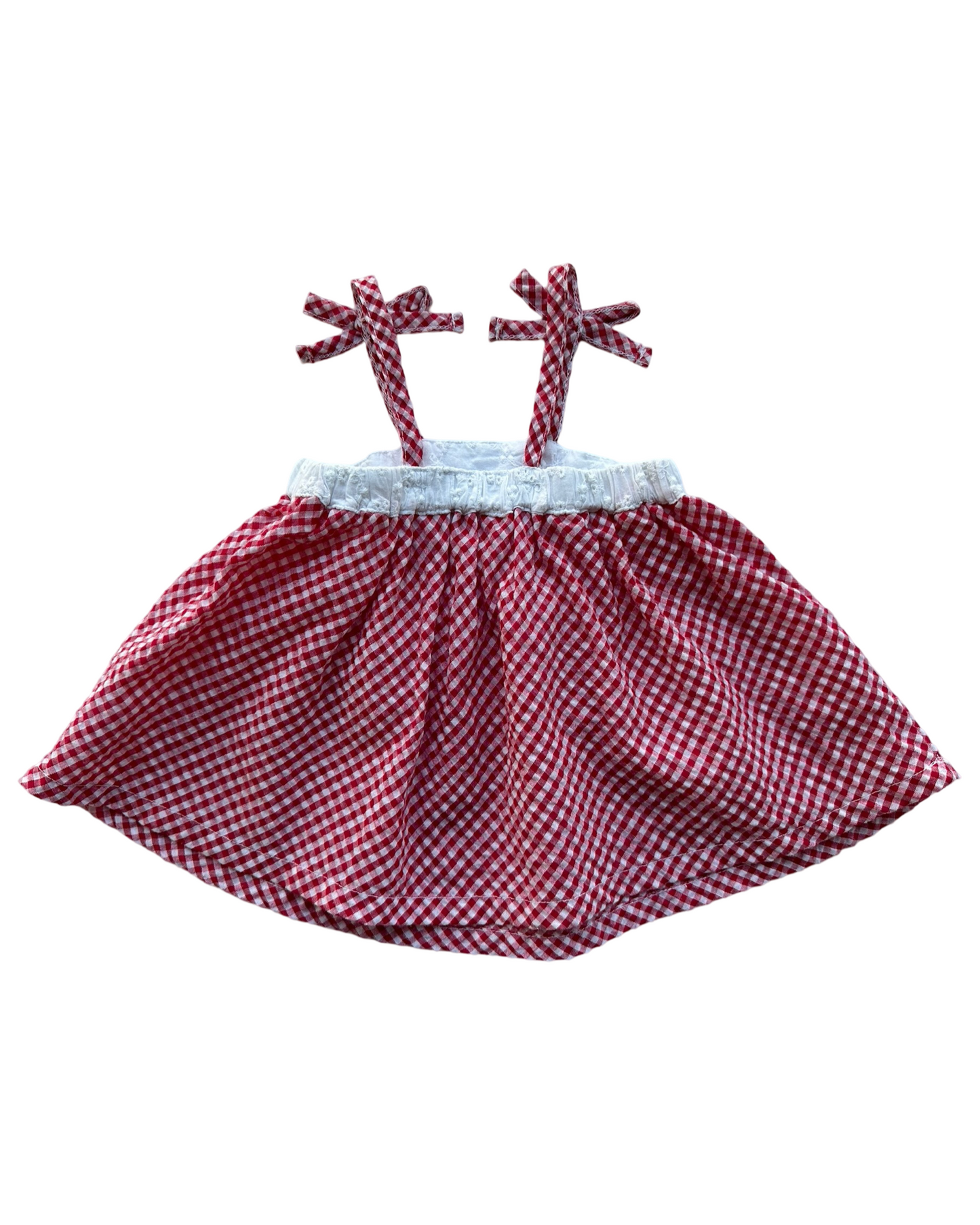 9M Baby Girl Crown & Ivy Red Eyelet Gingham Top Tank