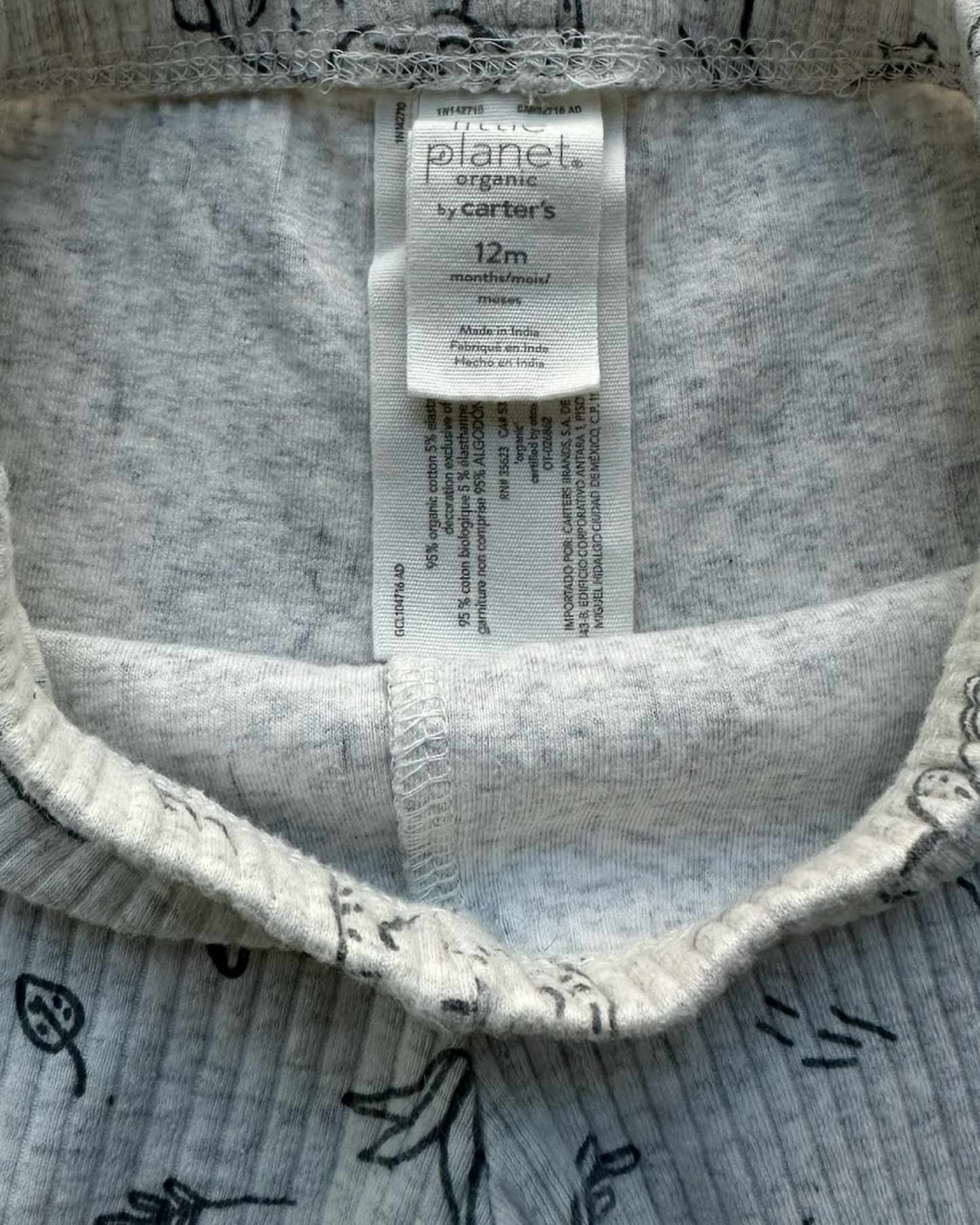 12M Baby Boys / Girls (UNISEX) Little Planet Organic By Carter’s Easter Bunny Pants.