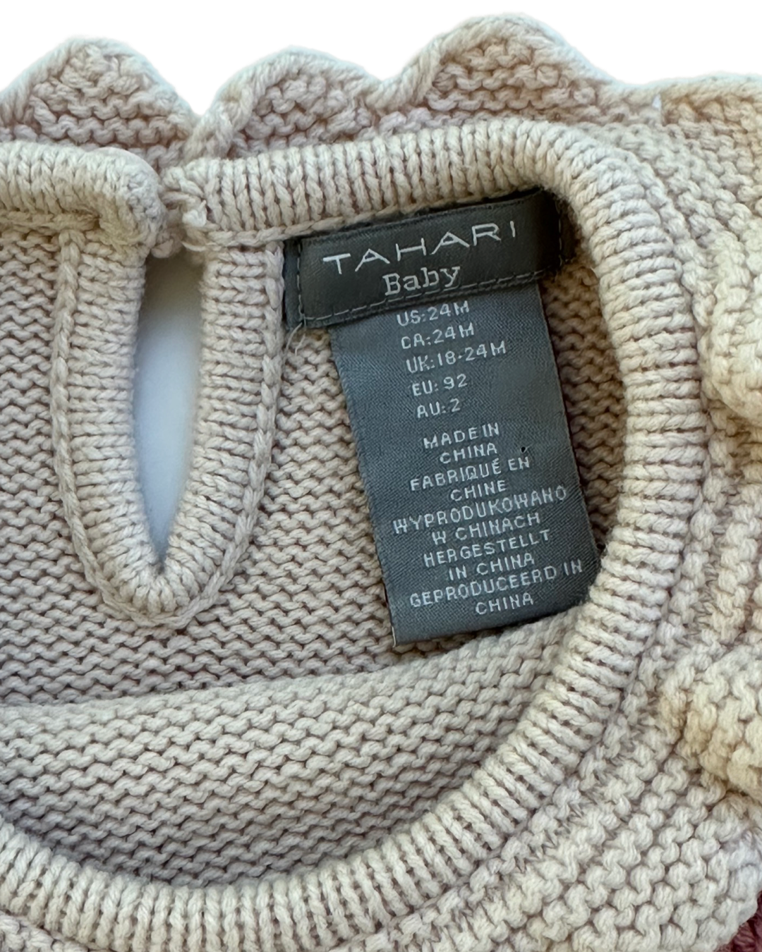 24M Baby Girl Tahari Baby Knit Sweater Dress