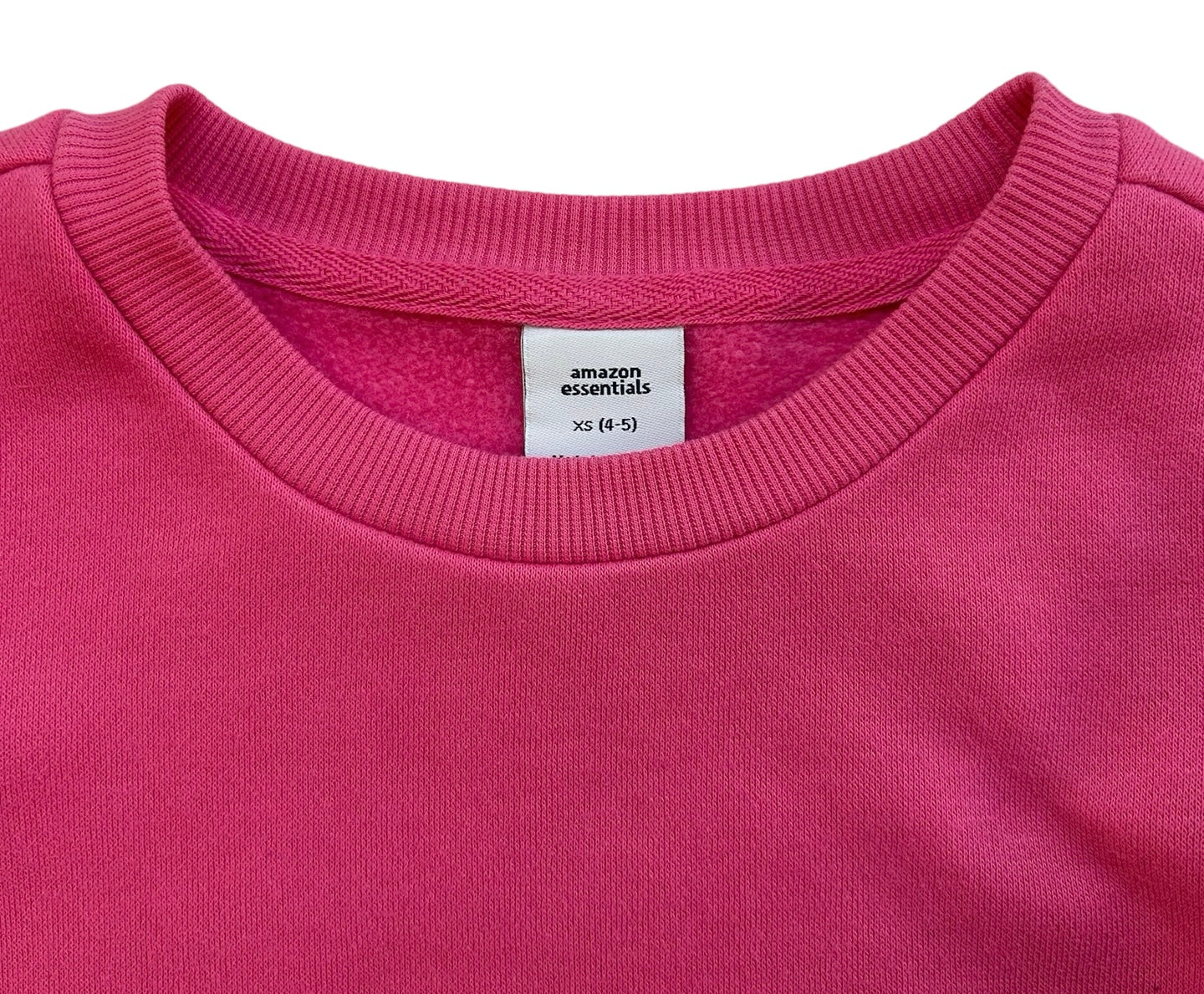 XS (4T -5 Years) Amazon Essentials Sweatshirt With Round Neck And Fleece Lining For Girls Long Sleeve