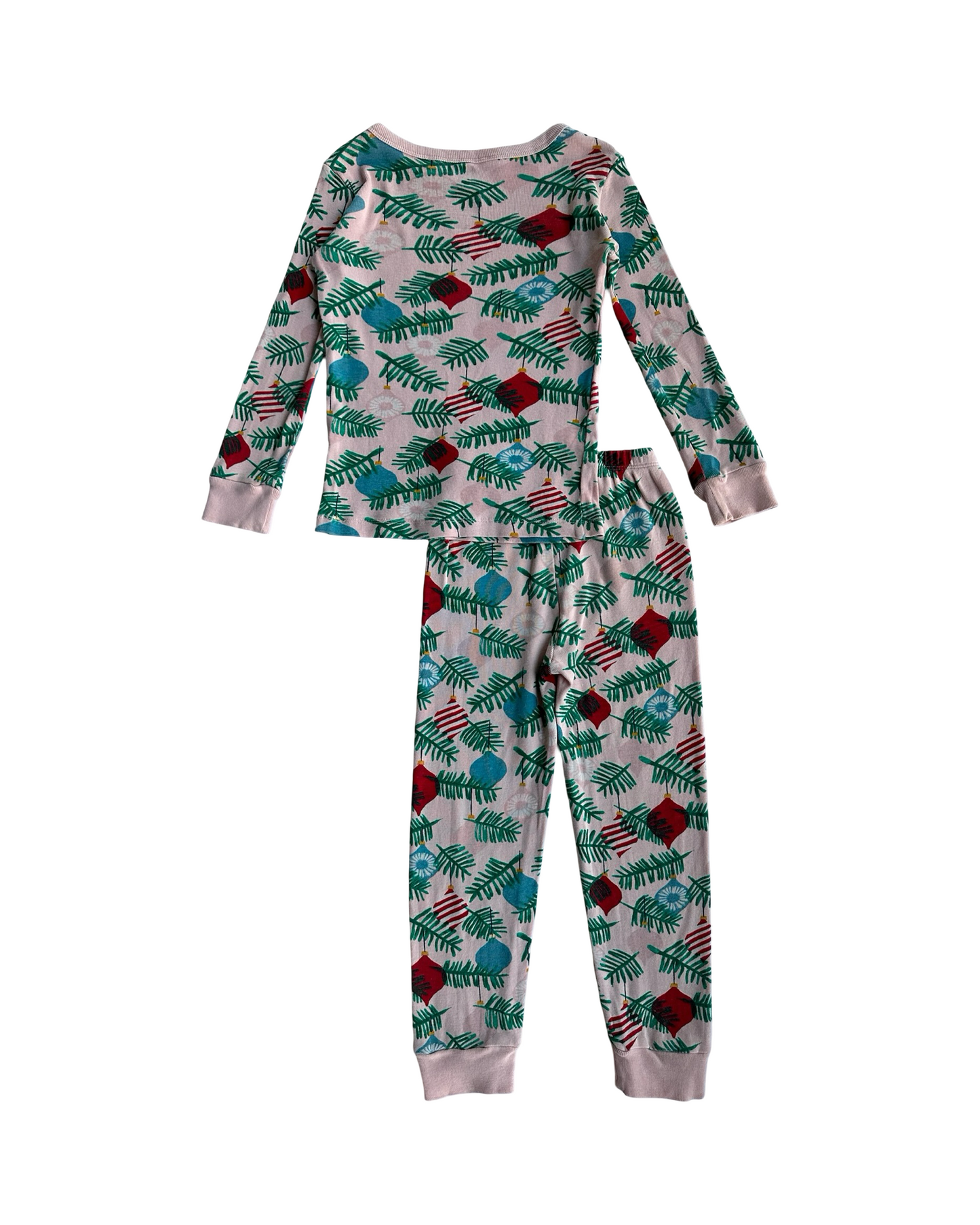 4T Toddler Girls Gymboree Holiday Print Christmas Pajamas 2 Pieces Set.