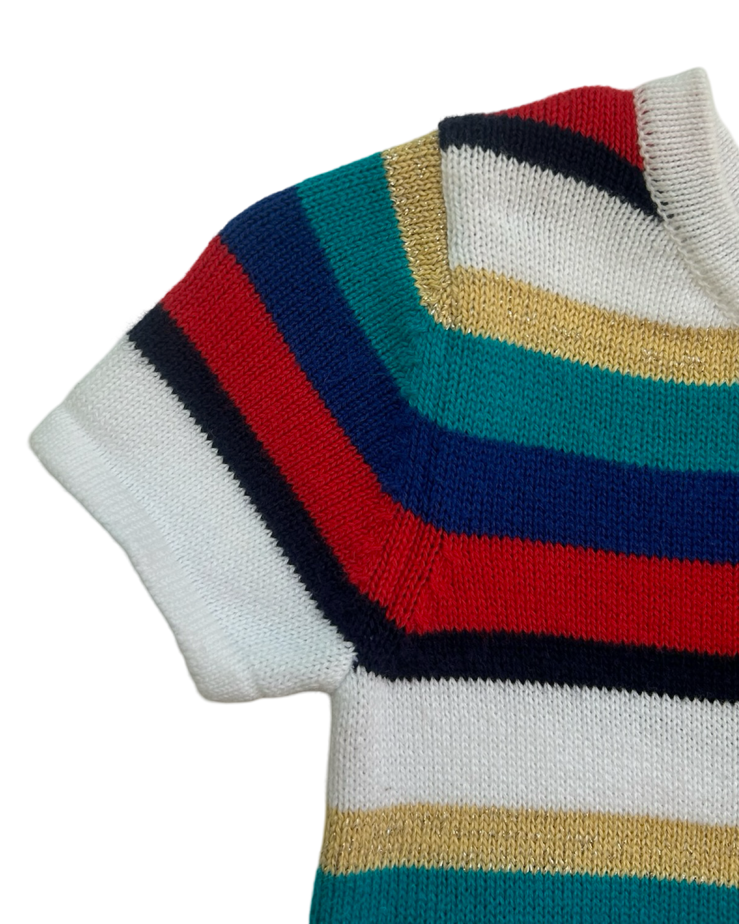 12M -18M Baby Girls Janie & Jack Striped Short Sleeve Dress.