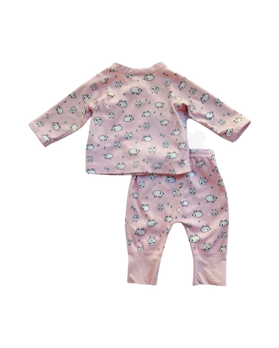 Newborn Baby Girl Hanna Andersson Pink Organic Pima Cotton Sheep Set