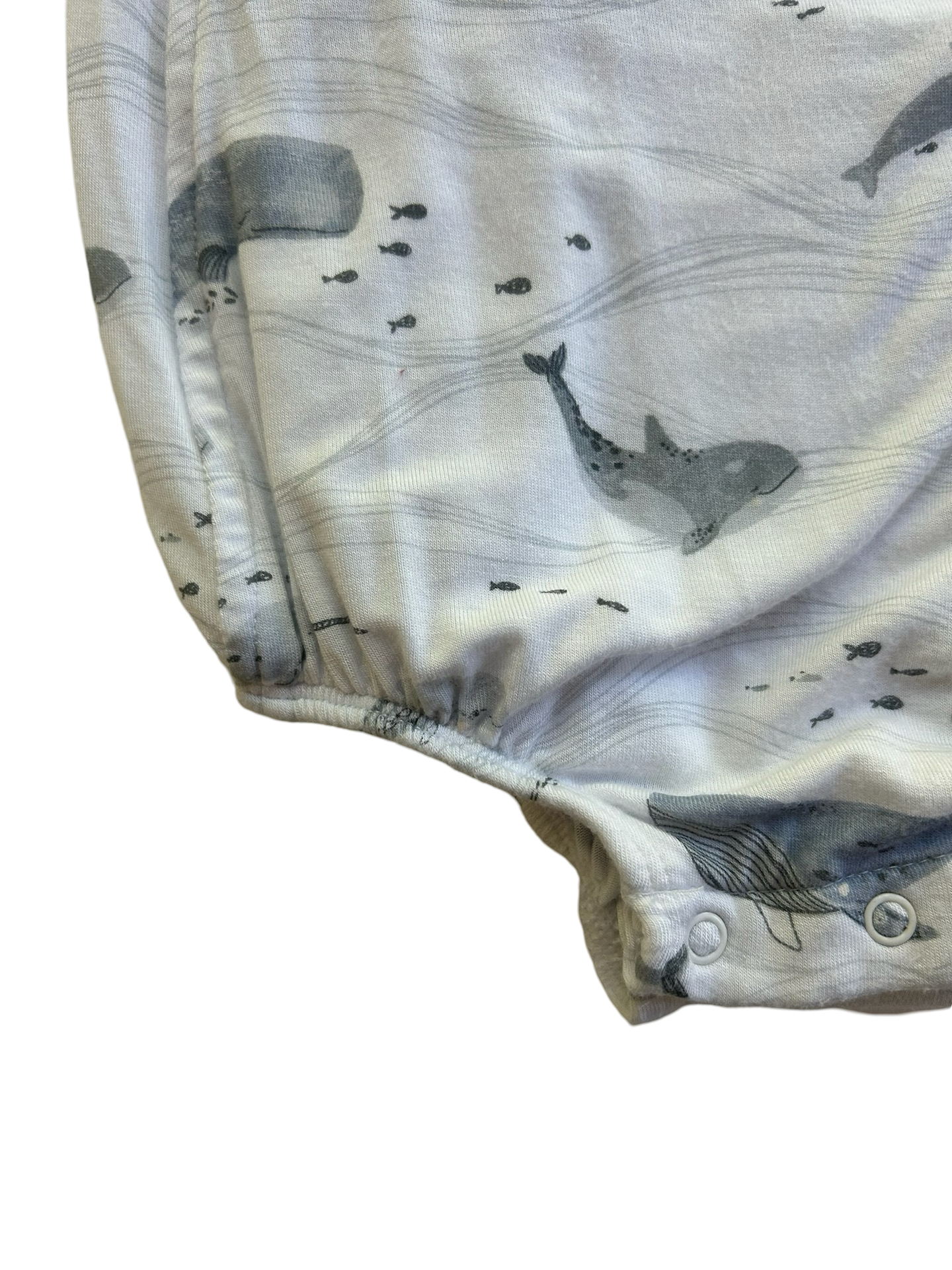 12M-18M Baby Boy Angel Dear Whale Bamboo Romper